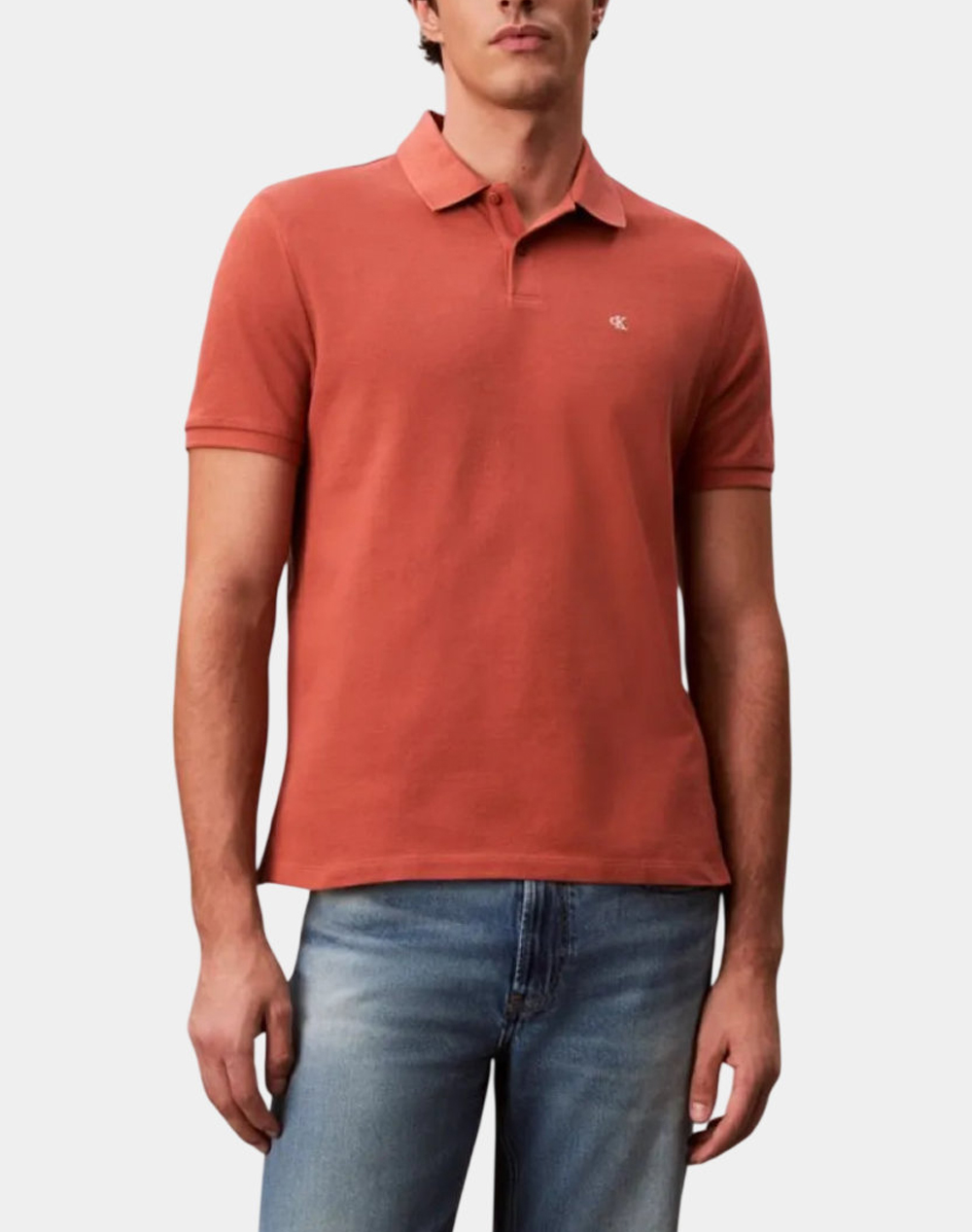 CALVIN KLEIN JEANS SS CASUAL PIQUE CLASSIC POLO LV040EM269-0KL Firebrick