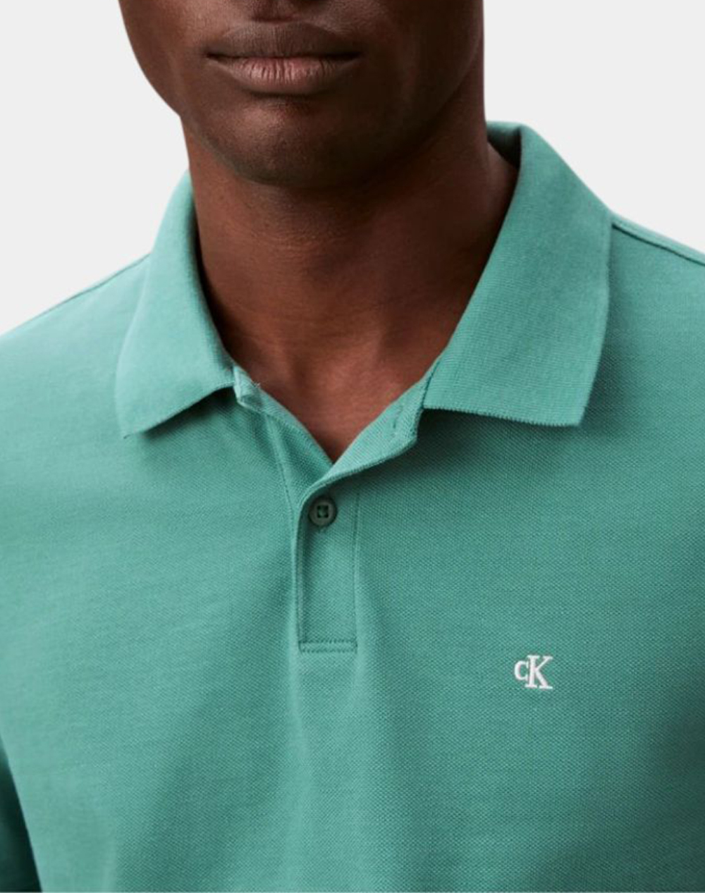 Calvin Klein Jeans Ss Casual Pique Classic Polo Lv040Em269-Vfl Petrol ανδρικά ρούχα μπλούζες Politikos Shop Πολιτικός