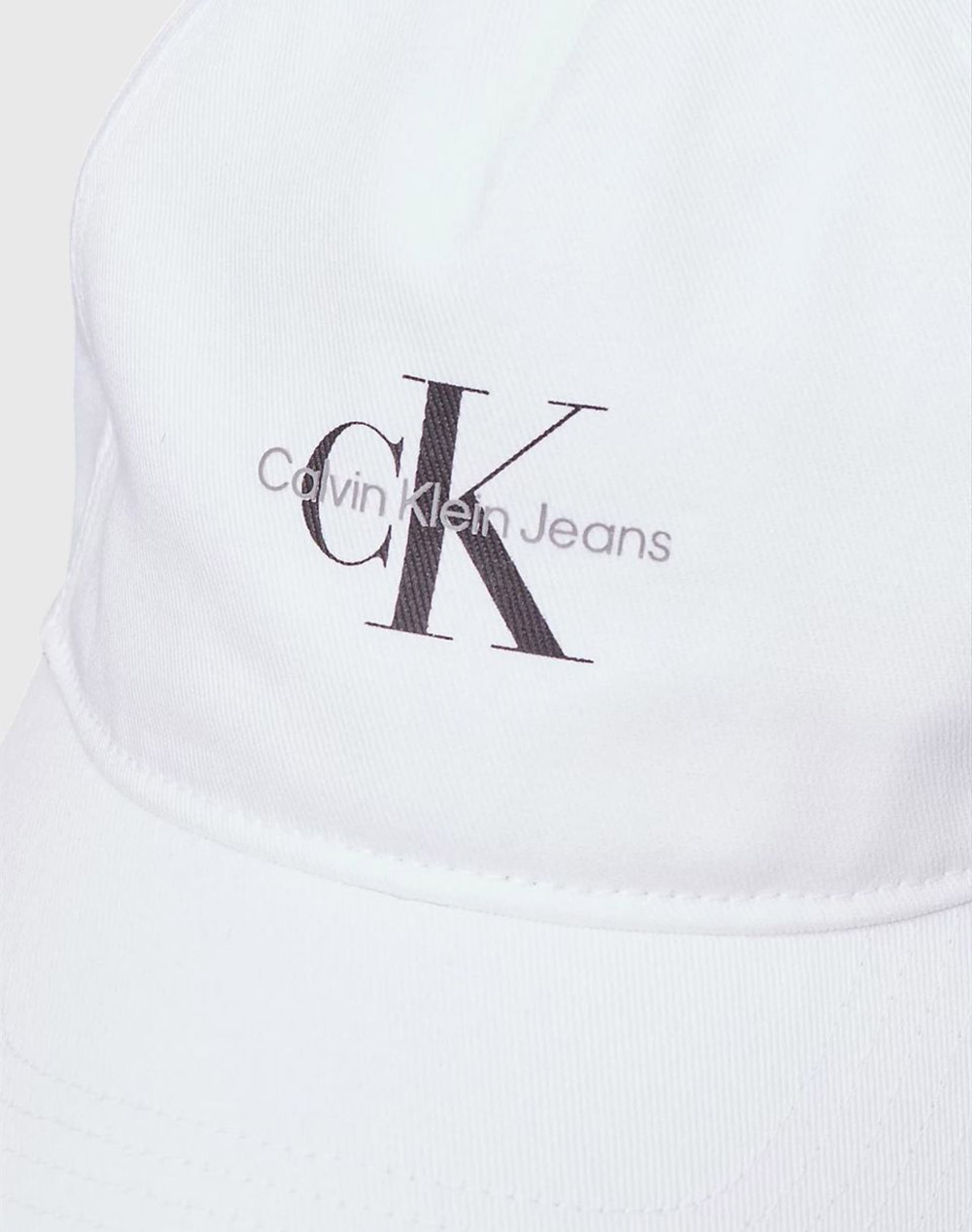 Calvin Klein Mono Logo 5 Panel Cap Lv04G5032G-Yaf White ανδρικά αξεσουάρ Σκουφοι & Καπελα Politikos Shop Πολιτικός
