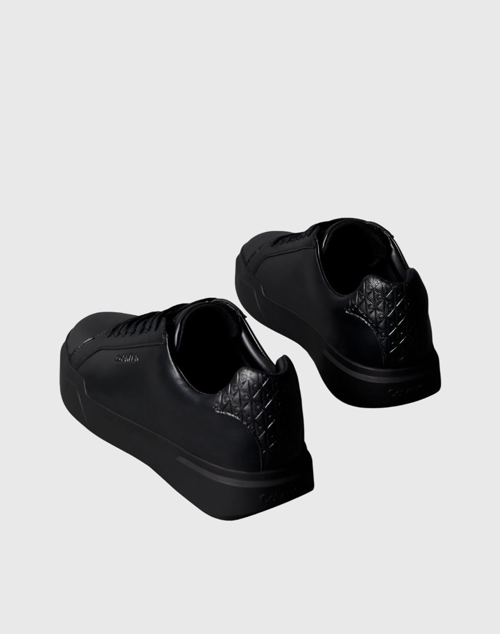 Calvin Klein Jeans Chunky Cupsole Laceup Lth Bt Aop Hm0Hm02070-0Gj Totalblack ανδρικά παπούτσια Sneakers Politikos Shop Πολιτικός