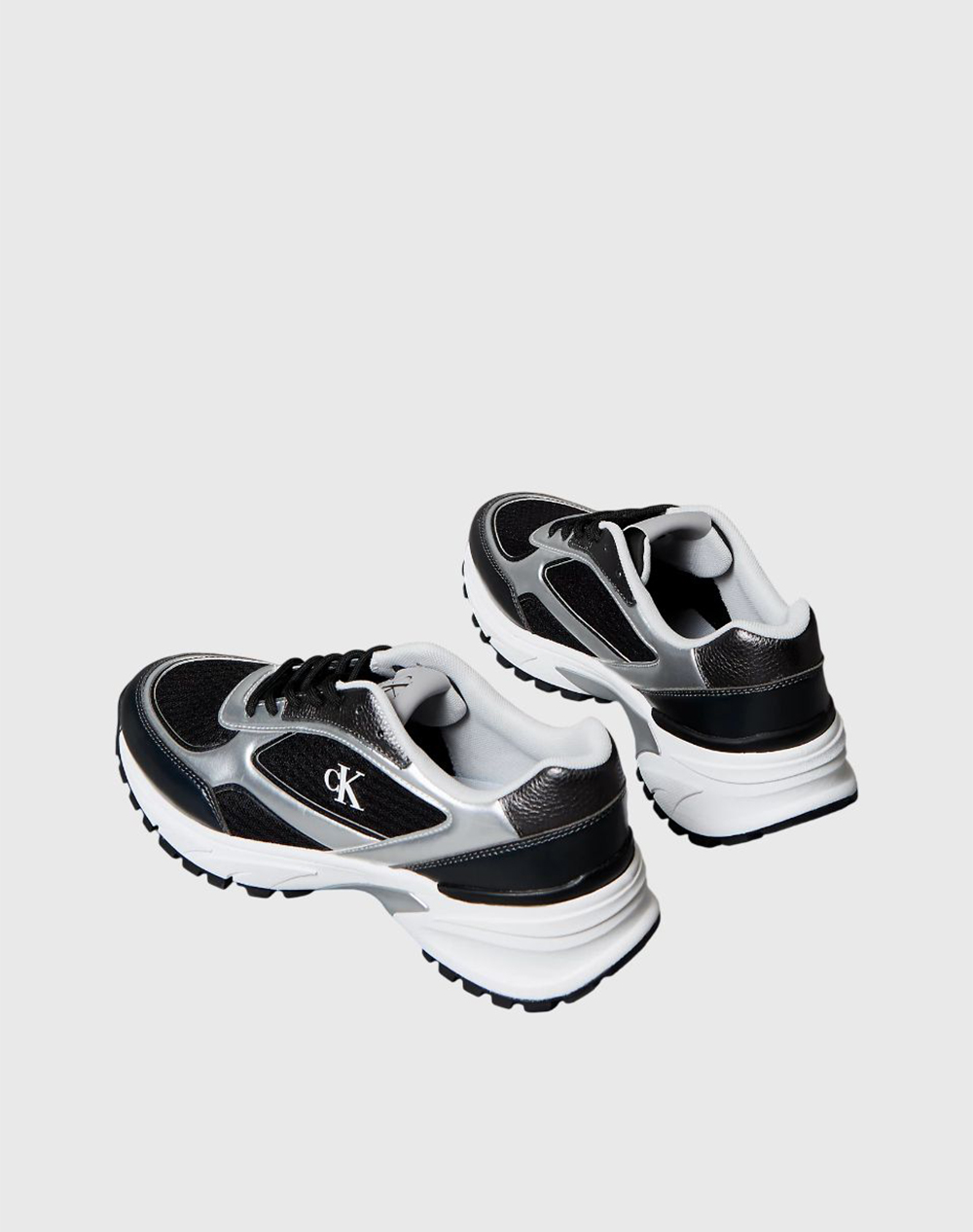 Calvin Klein Jeans Hike Runner Laceup Mesh Mix Met Ym0Ym01402-01L Jetblack ανδρικά αθλητικά παπούτσια Politikos Shop Πολιτικός
