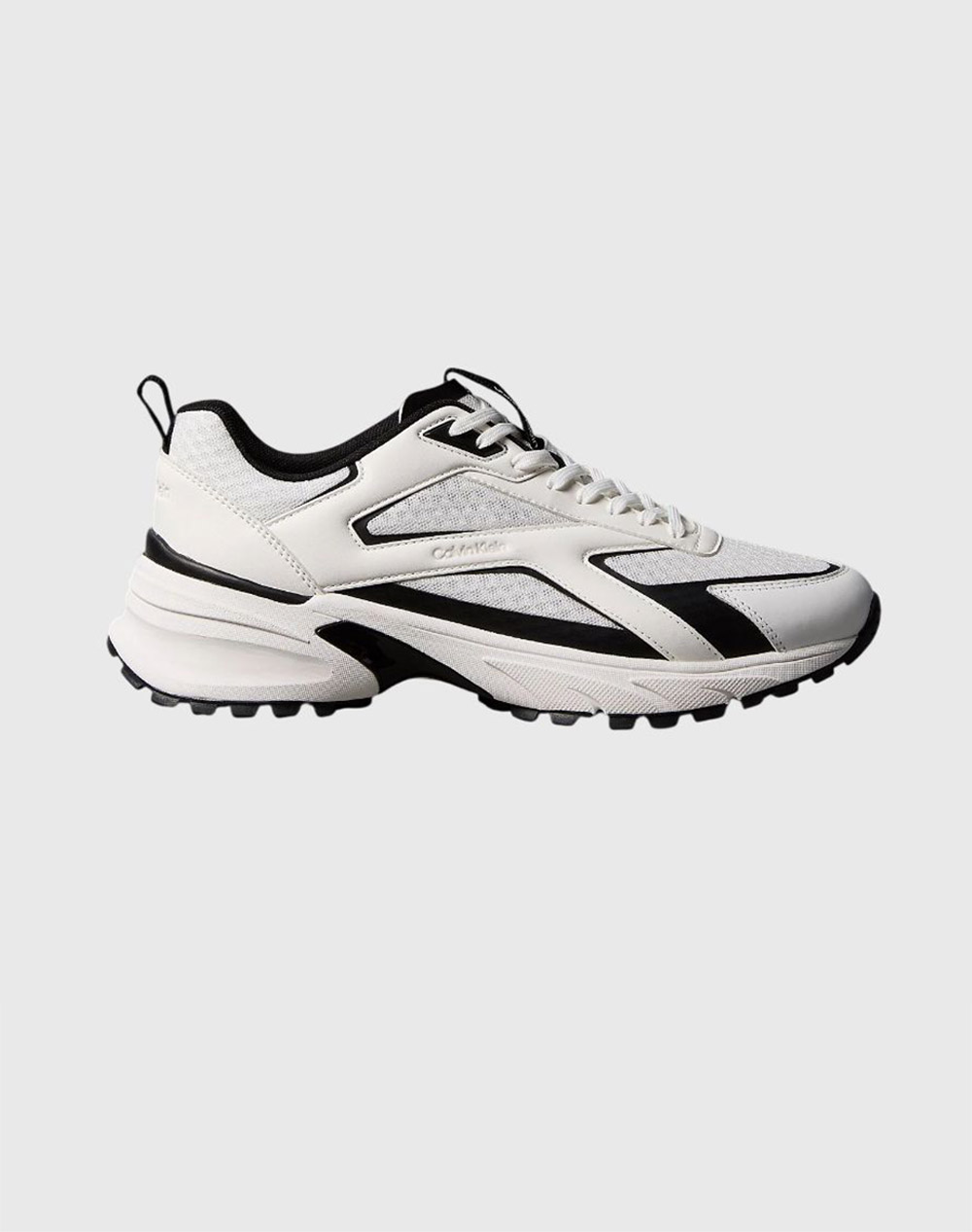 Calvin Klein Ανδρικά Αθλητικά Sneakers Άσπρο Απομίμηση Δέρματοςυφασμάτινο Υλικό