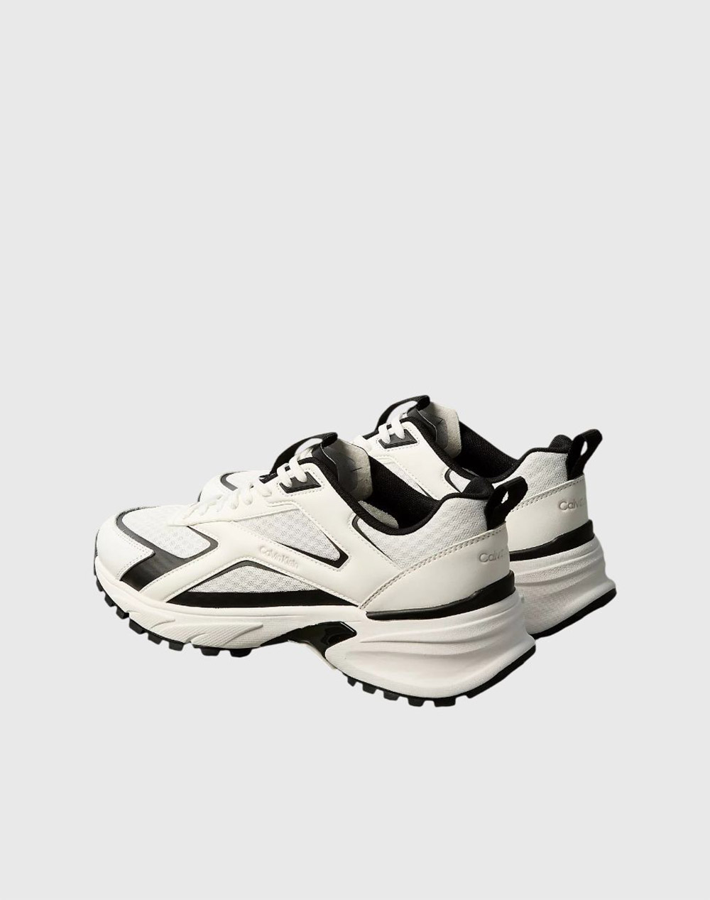 Calvin Klein Jeans Hike Runner Laceup Strip M-Lt Hm0Hm02154-01W White ανδρικά αθλητικά παπούτσια Politikos Shop Πολιτικός