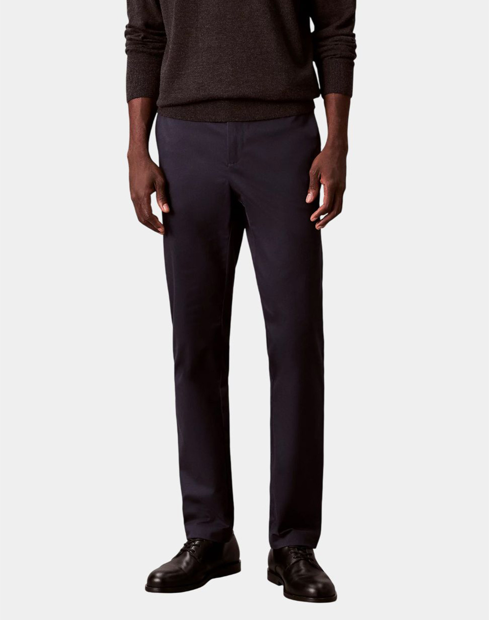 CALVIN KLEIN SLIM SATEEN CHINO TROUSER LV04LD613G-CEF32 DarkBlue