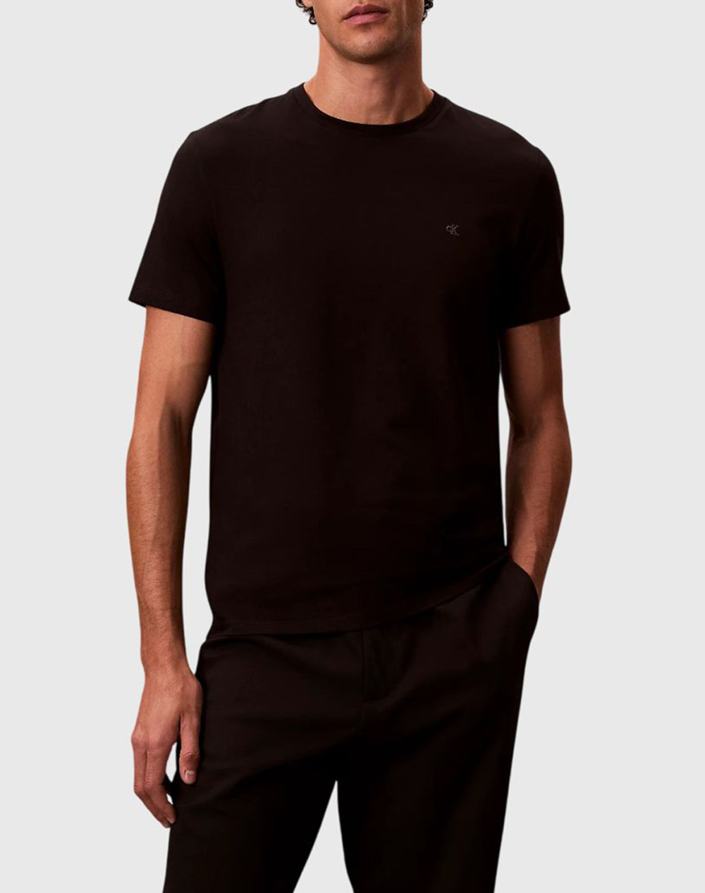 CALVIN KLEIN SS STRETCH COTTON SLIM TEE LV04LC240G-UB1 Black