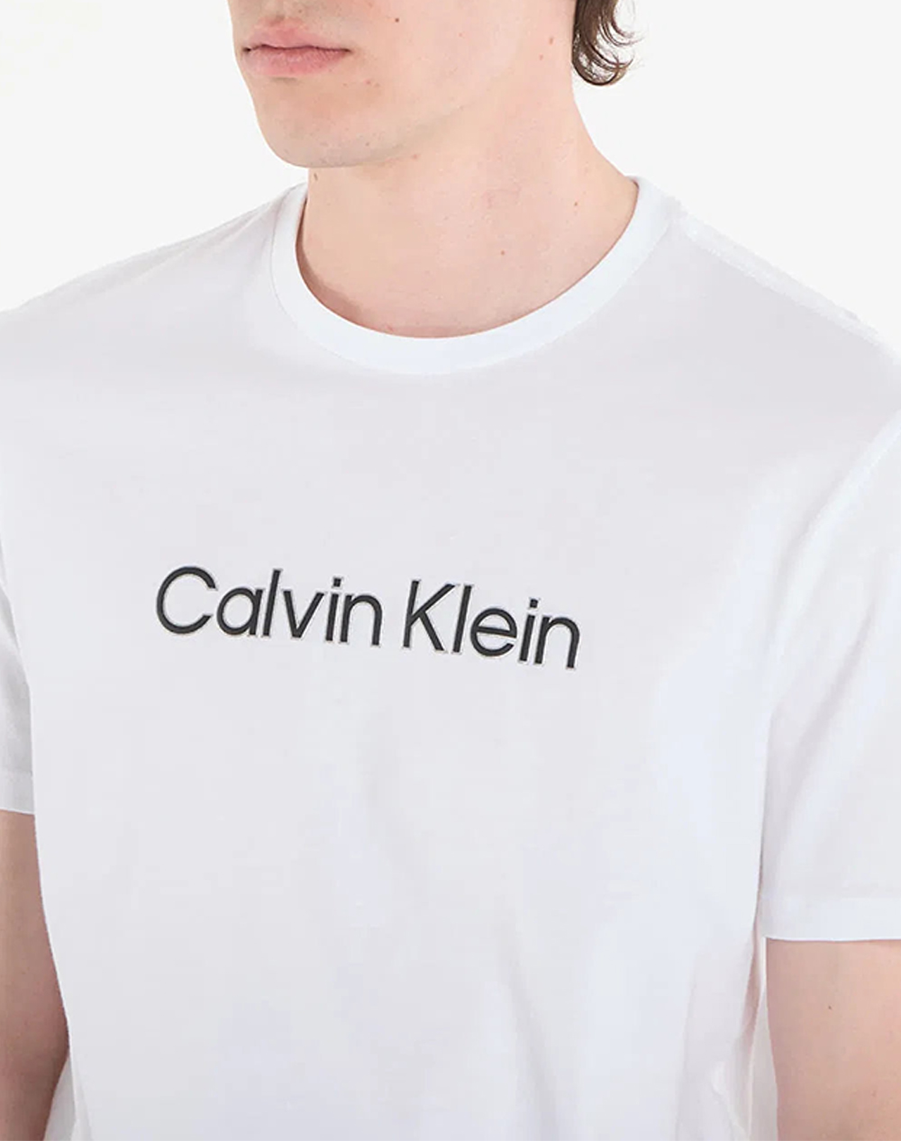 Calvin Klein 30S Eu Wholesale Sportswear Grap Lv04Lf809G-Yaf White ανδρικά ρούχα μπλούζες T-Shirt Politikos Shop Πολιτικός