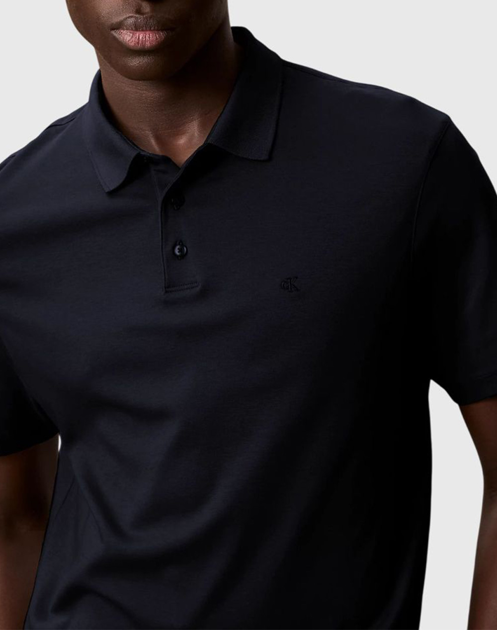 Calvin Klein Ss Supima Chest Emb Polo Lv04Lb276G-Cef Darkblue ανδρικά ρούχα μπλούζες Politikos Shop Πολιτικός