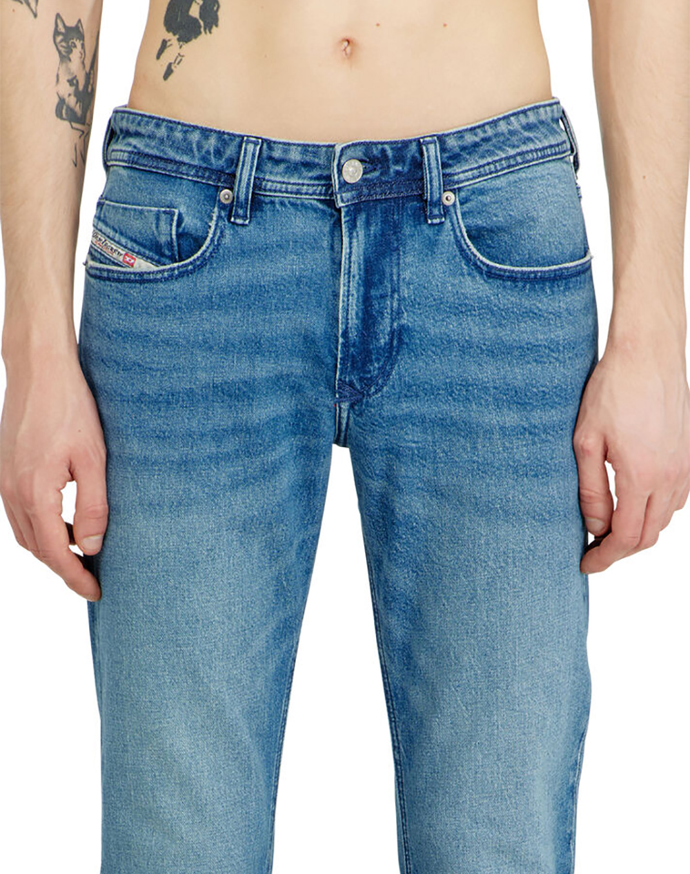 Diesel 1979 Sleenker L 32 Trousers A035940Bebi-01 Denimlightblue ανδρικά ρούχα παντελόνια Jeans Politikos Shop Πολιτικός