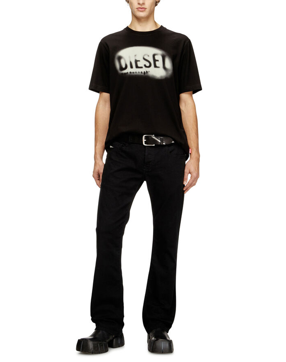 Diesel T-Adjust-V2 T-Shirt A199710Qiam-9Xx Black ανδρικά ρούχα μπλούζες Politikos Shop Πολιτικός