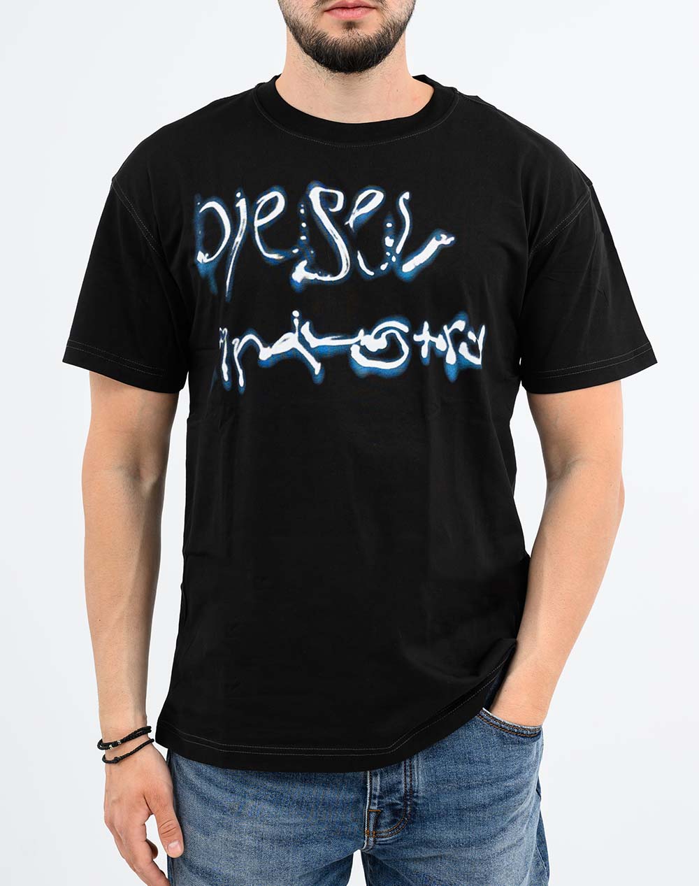 DIESEL T-NORM-V8 T-SHIRT A205110QIAM-9XX Black