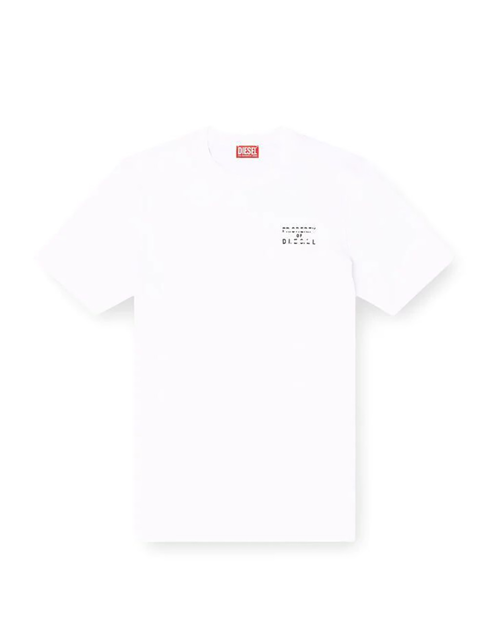Diesel T-Adjust-V5 T-Shirt A209620Qiam-100 White ανδρικά ρούχα μπλούζες Politikos Shop Πολιτικός