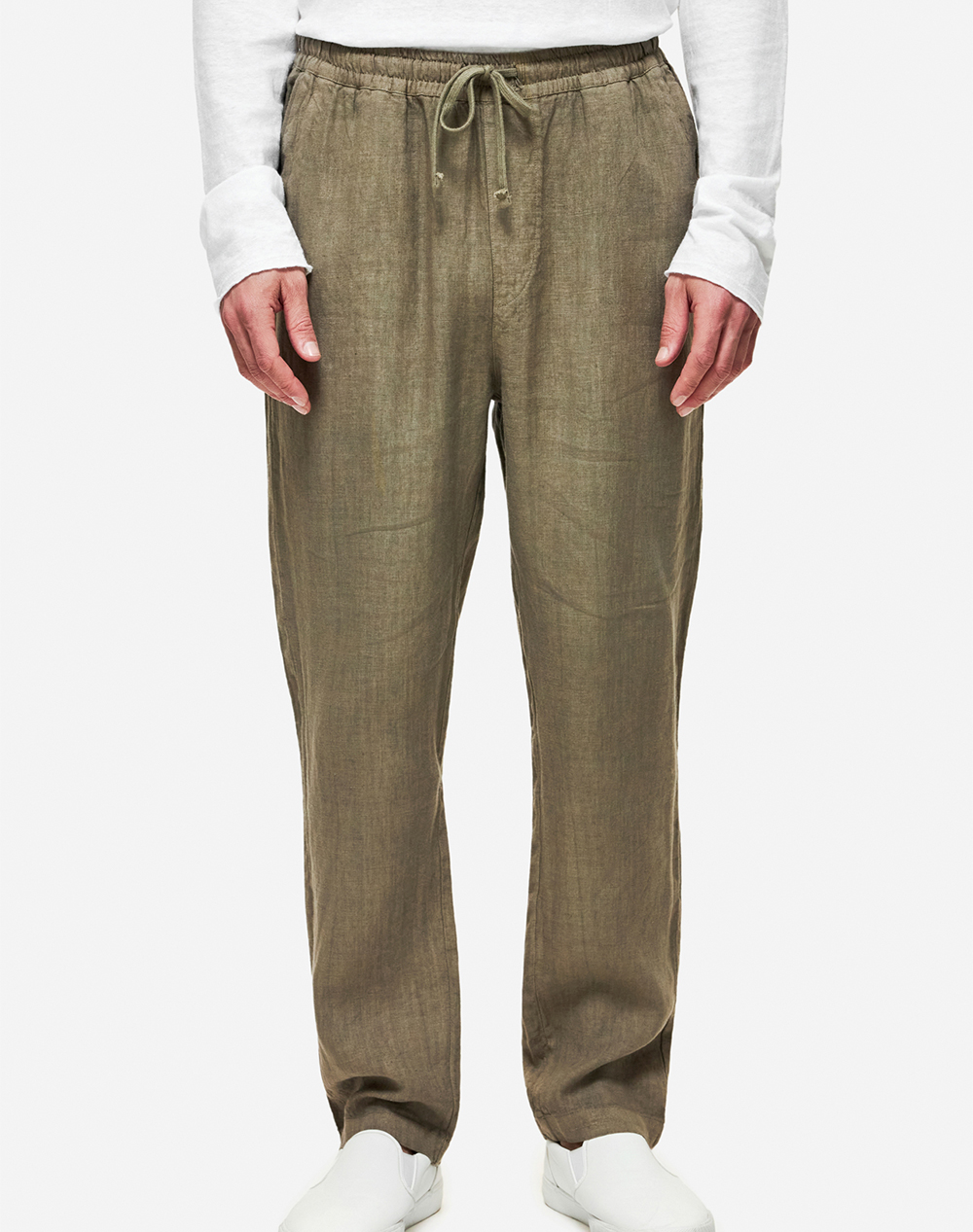 DIRTY LAUNDRY LINEN PANTS DLMP000139-TAUPE Khaki