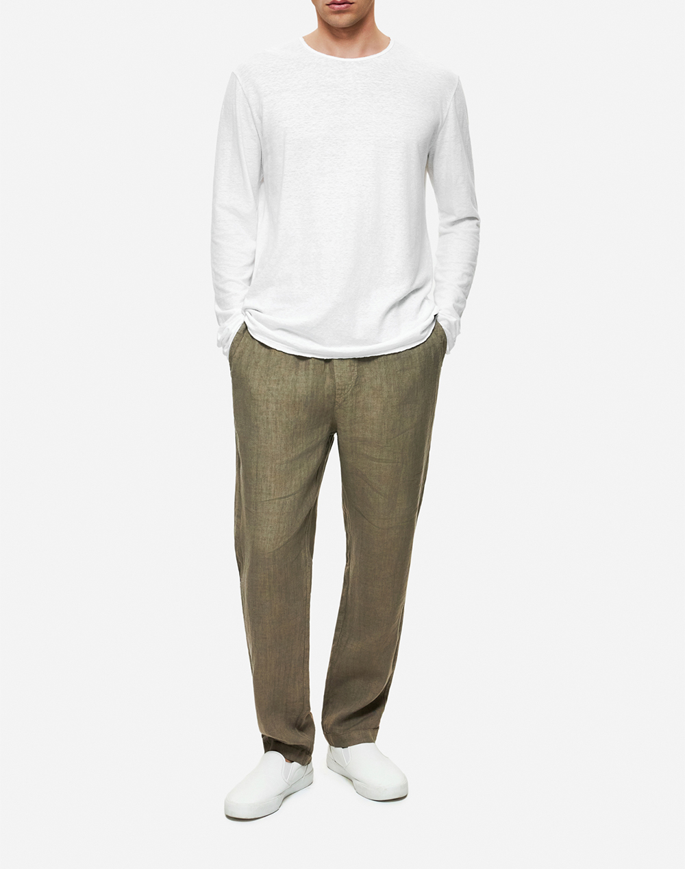 Dirty Laundry Linen Pants Dlmp000139-Taupe Khaki ανδρικά ρούχα παντελόνια Chinos Politikos Shop Πολιτικός