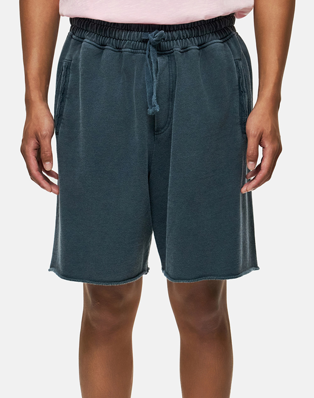 DIRTY LAUNDRY RAW EDGES SWEATBERMUDA DLMSB000097-VINTAGE BLUE DarkBlue