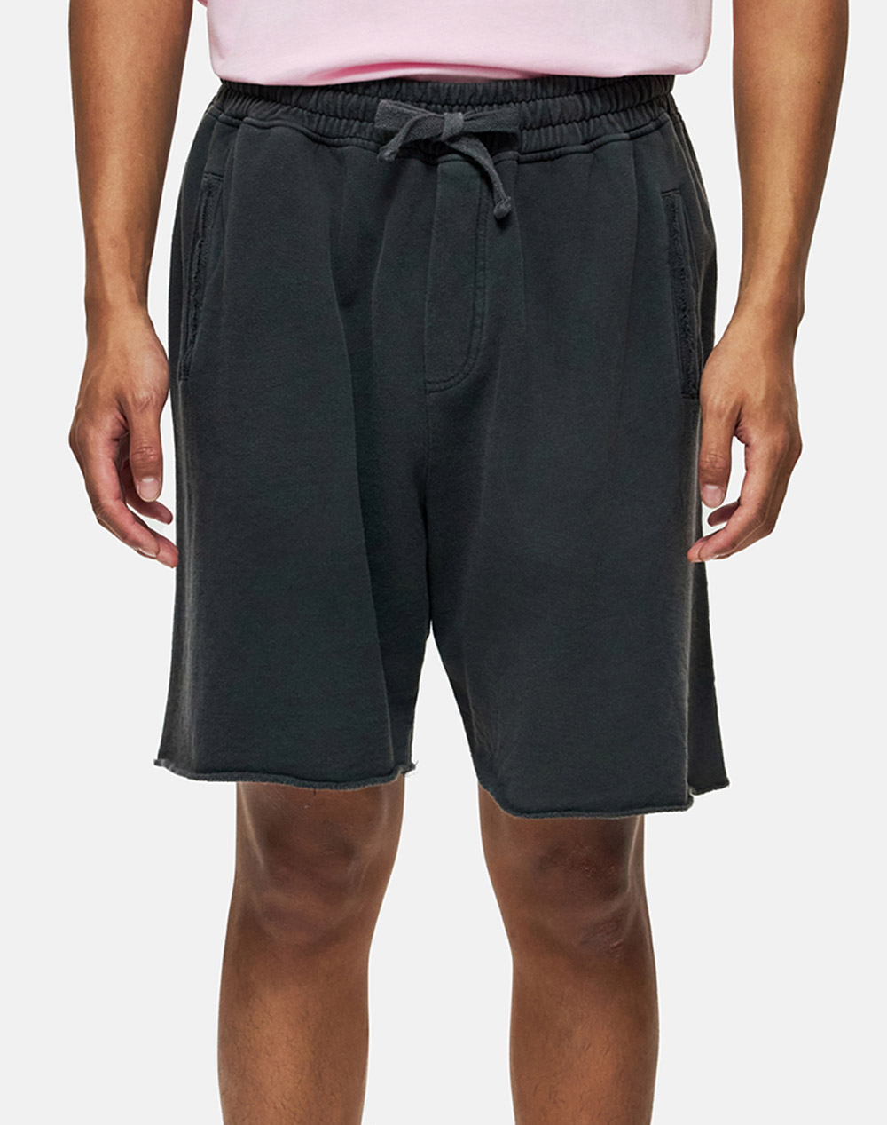 DIRTY LAUNDRY RAW EDGES SWEATBERMUDA DLMSB000097-VINTAGE BLACK JetBlack