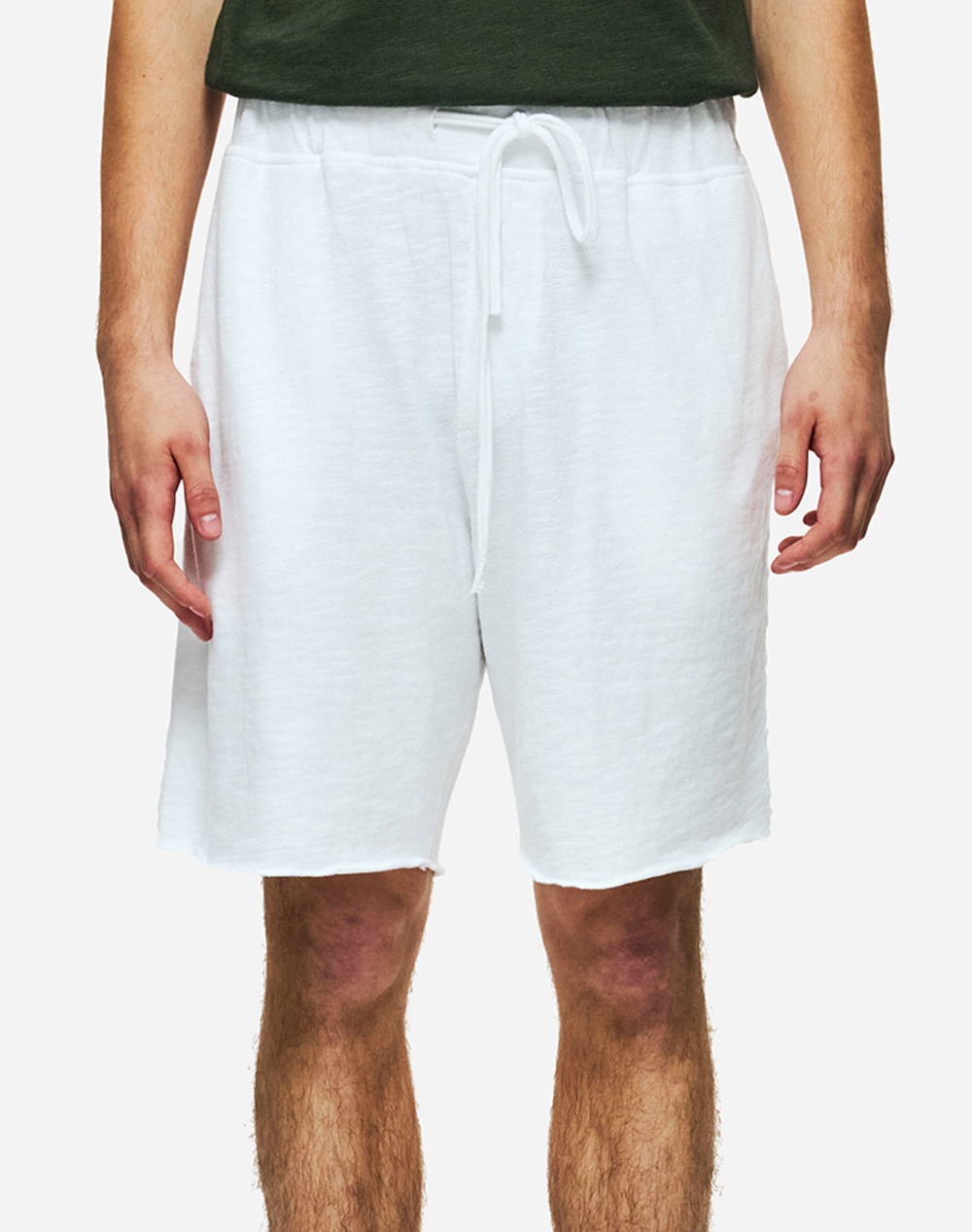DIRTY LAUNDRY SWEATBERMUDA WITH RAW EDGES DLMSB000100-WHITE White