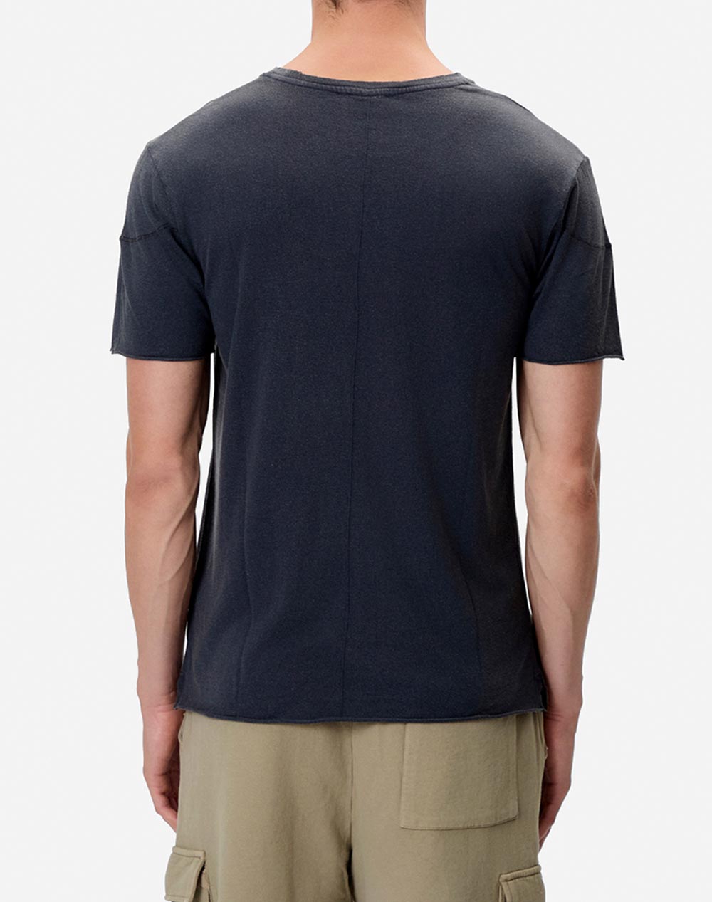 DIRTY LAUNDRY OPEN STITCHES T-SHIRT DLMT000656-VINTAGE BLUE DarkBlue φωτογραφία