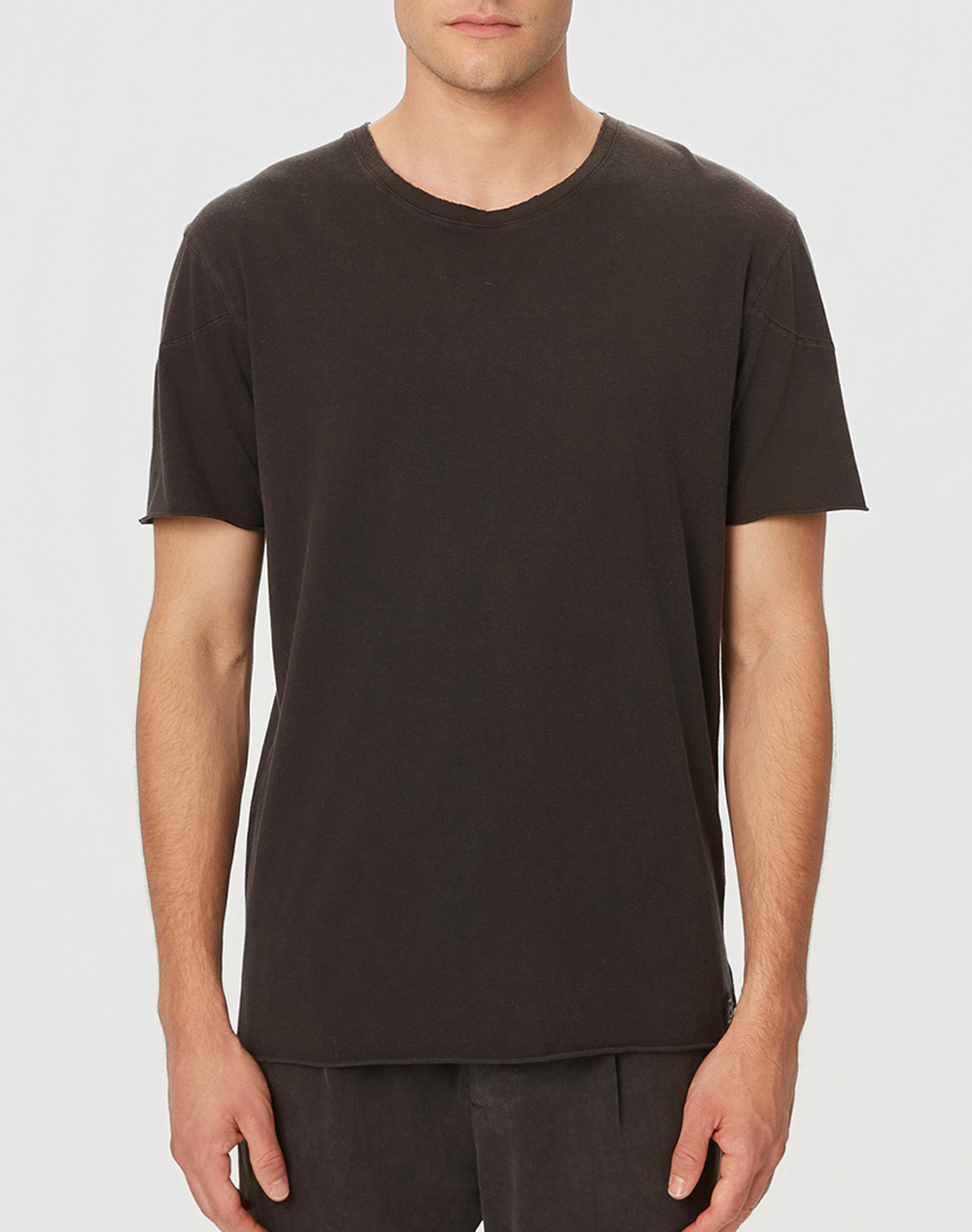 DIRTY LAUNDRY OPEN STITCHES T-SHIRT DLMT000656-VINTAGE BLACK JetBlack