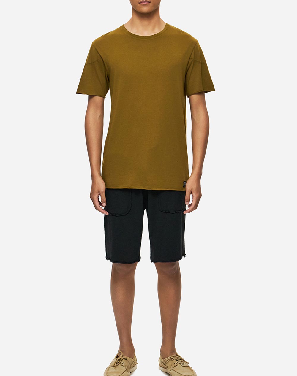 Dirty Laundry Open Stitches T-Shirt Dlmt000656-Olive Olive ανδρικά ρούχα μπλούζες Politikos Shop Πολιτικός