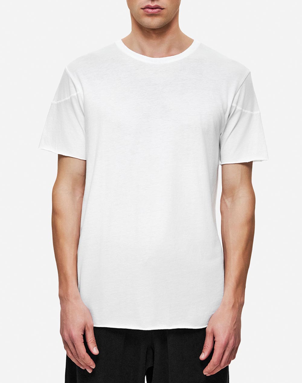 DIRTY LAUNDRY OPEN STITCHES T-SHIRT DLMT000656-WHITE White