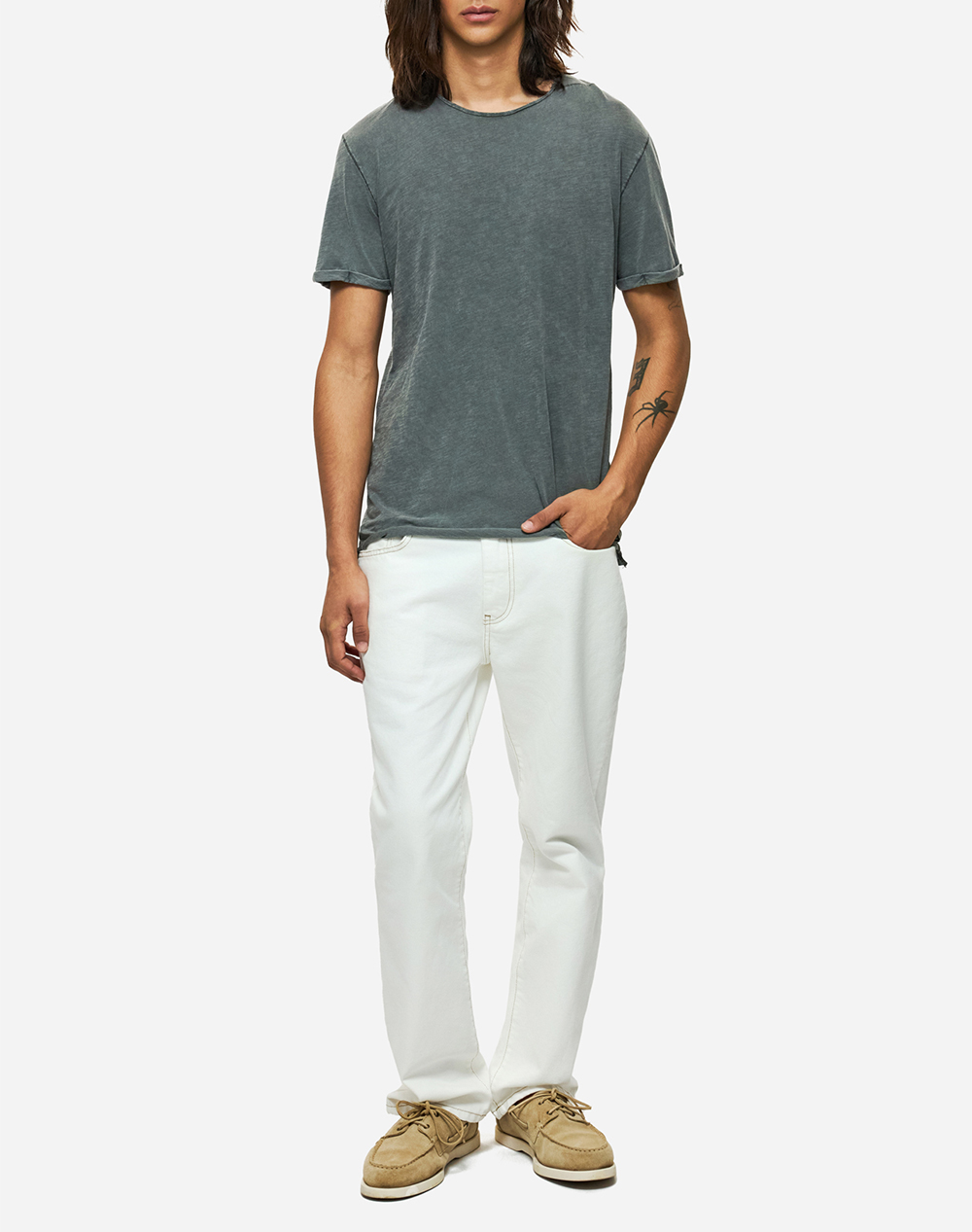 DIRTY LAUNDRY Regular Fit T-Shirt DLMT000640-VINTAGE GREY DarkGray φωτογραφία