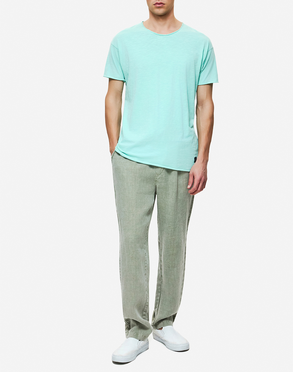 Dirty Laundry Relaxed Sleeves T-Shirt Dlmt000637-Vintage Aqua Ciel ανδρικά ρούχα μπλούζες Politikos Shop Πολιτικός