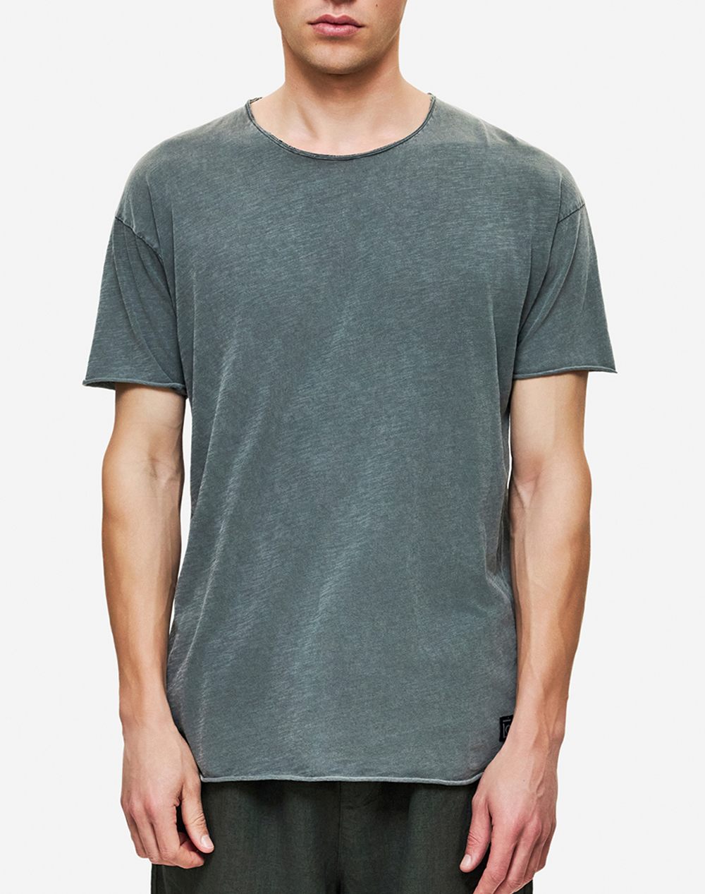 DIRTY LAUNDRY RELAXED SLEEVES T-SHIRT DLMT000637-VINTAGE GREY DarkGray