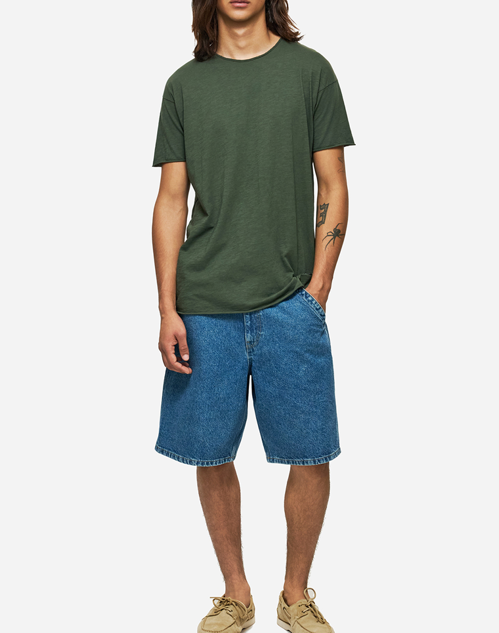 Dirty Laundry Relaxed Sleeves T-Shirt Dlmt000637-Khaki Khaki ανδρικά ρούχα μπλούζες Politikos Shop Πολιτικός
