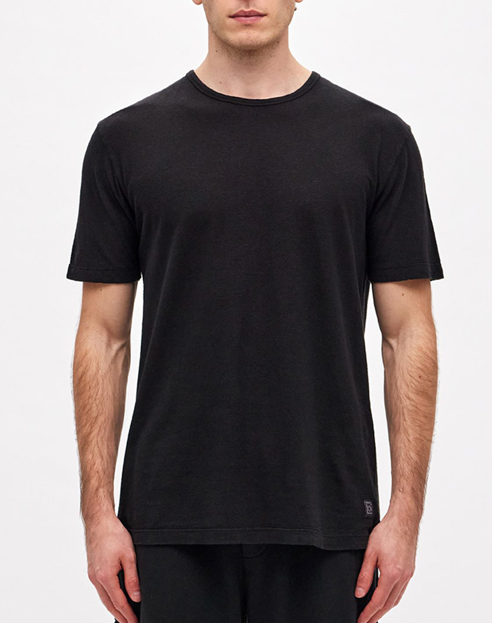 DIRTY LAUNDRY Linen T-Shirt DLMT000639-BLACK Black