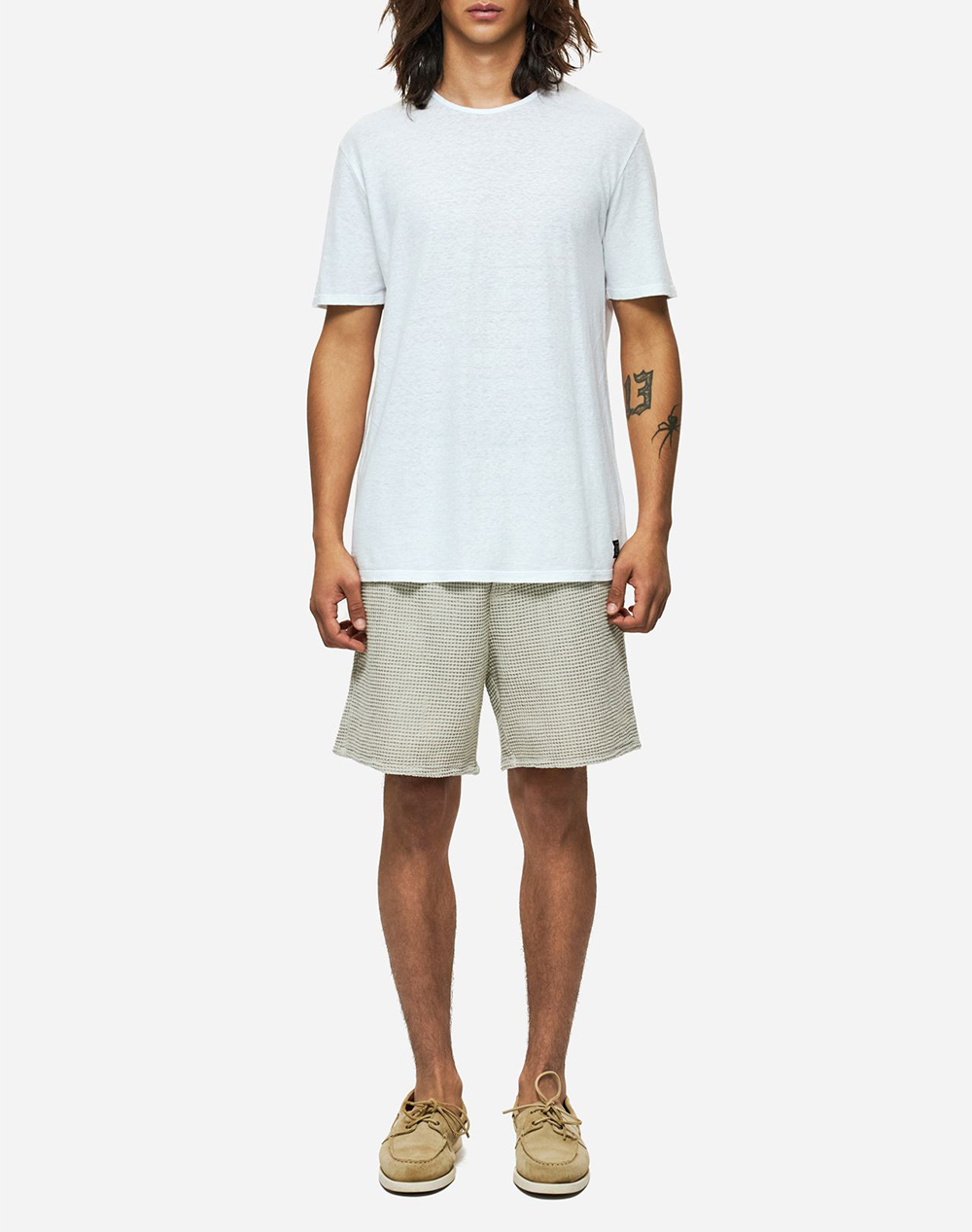 Dirty Laundry Linen T-Shirt Dlmt000639-White White ανδρικά ρούχα μπλούζες Politikos Shop Πολιτικός