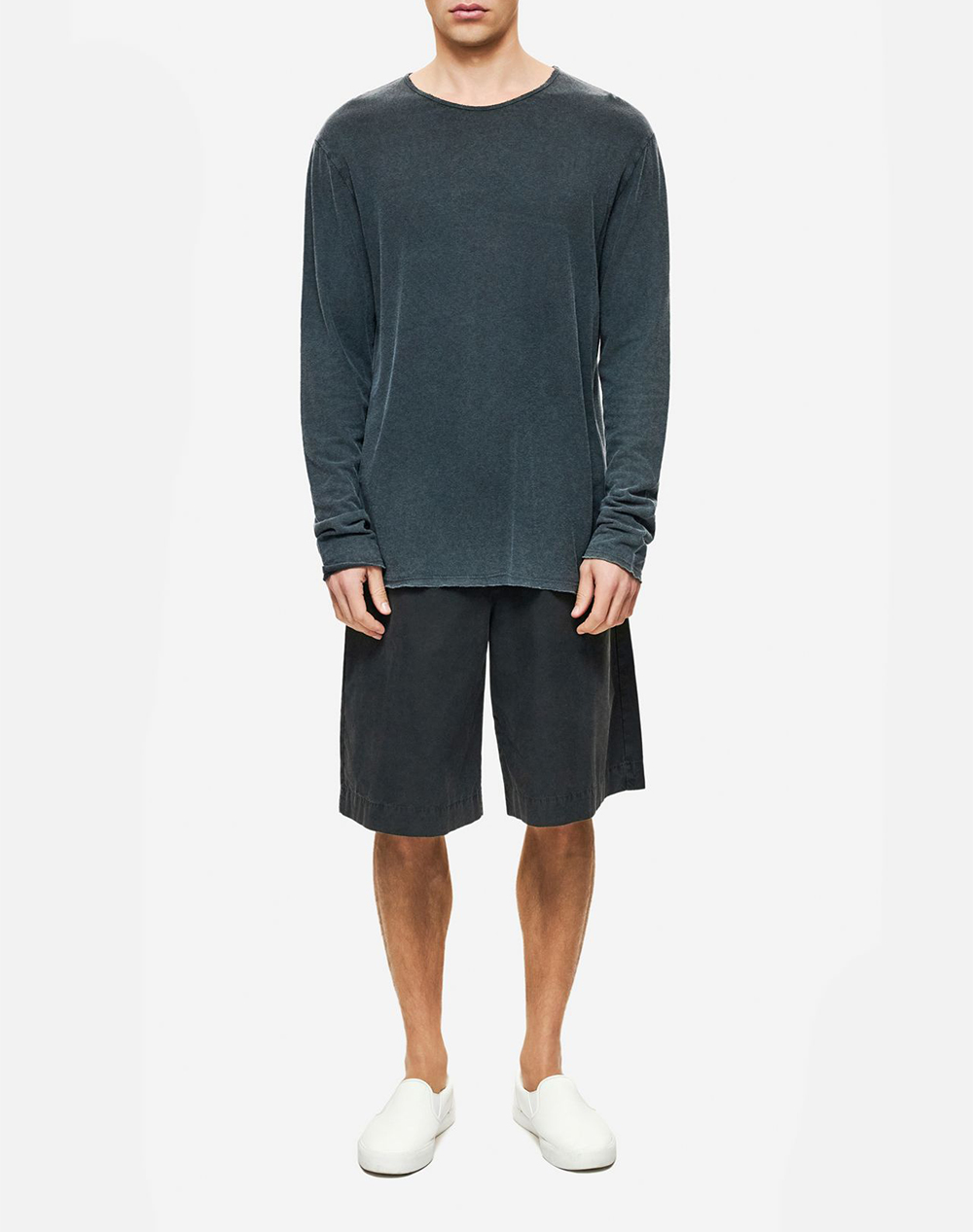 Dirty Laundry Linen Blend Longsleeve Dlml000177-Vintage Blue Mixed ανδρικά ρούχα μπλούζες T-Shirt Politikos Shop Πολιτικός