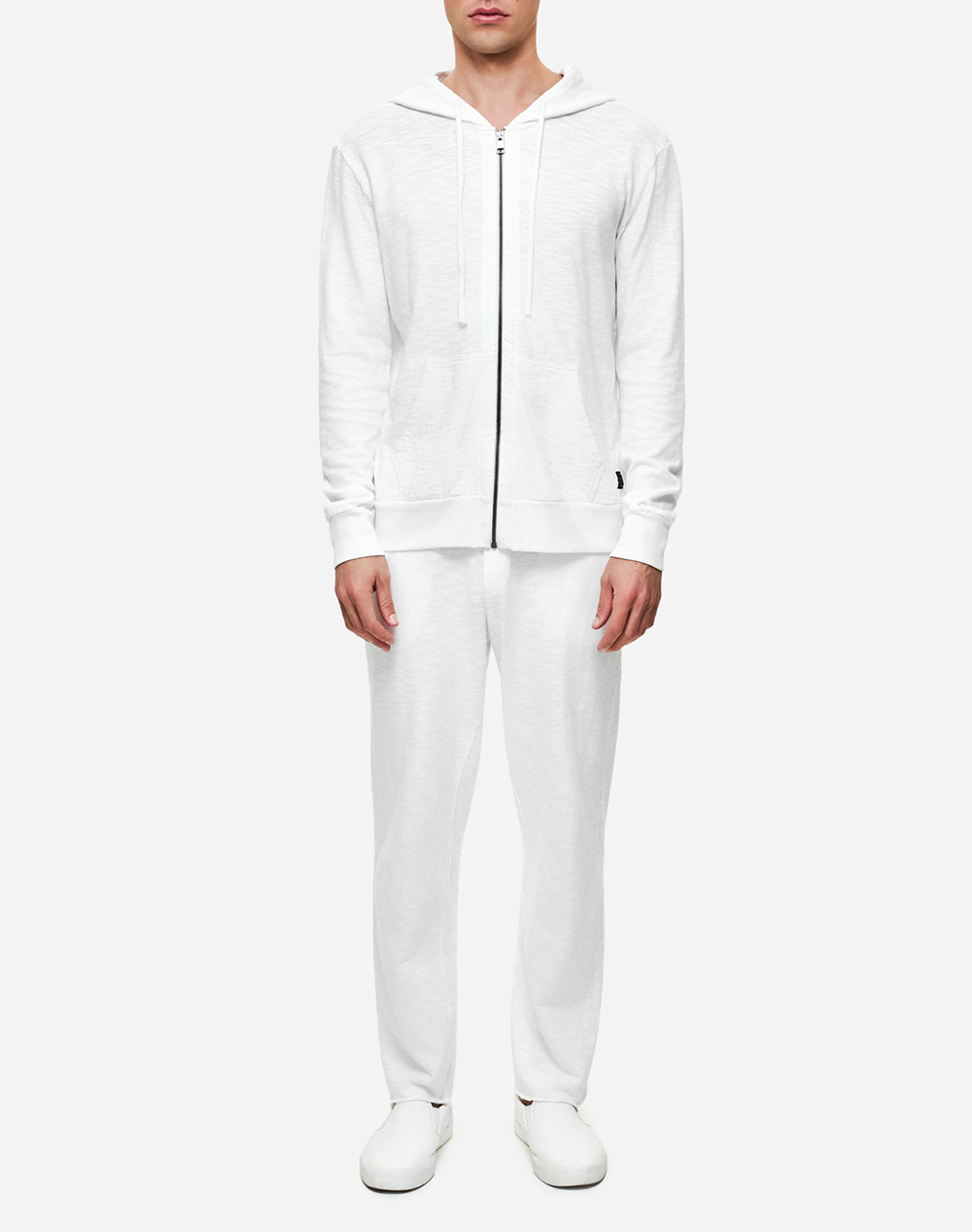 DIRTY LAUNDRY REGULAR KNITTED SLUB FULLZIP DLMF000201-WHITE White φωτογραφία