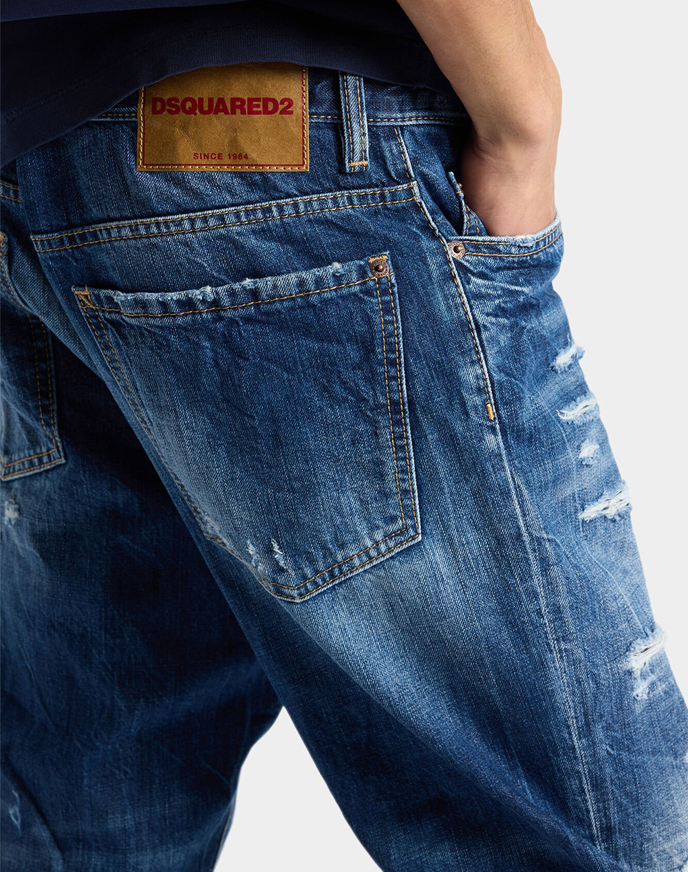 Dsquared2 Παντελόνι 5Τσεπο S74Lb1839D30011-470 Denimblue ανδρικά ρούχα παντελόνια Jeans Politikos Shop Πολιτικός