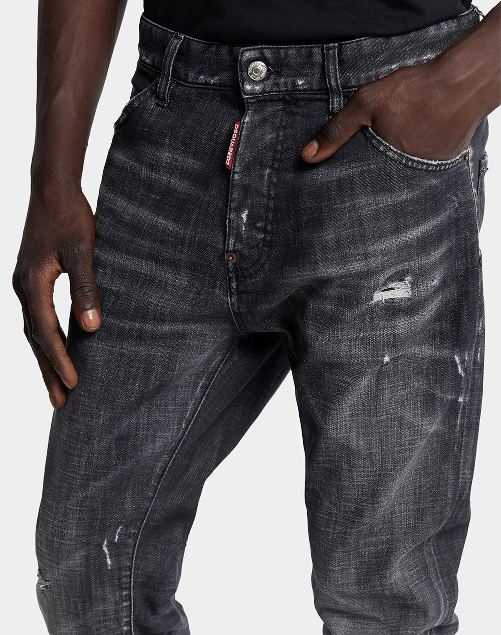 Dsquared2 Παντελόνι 5Τσεπο S74Lb1910S30357-900 Black ανδρικά ρούχα παντελόνια Jeans Politikos Shop Πολιτικός
