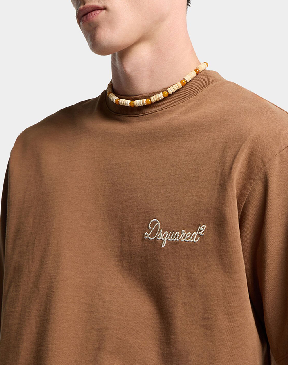 Dsquared2 Μπλούζα S74Gd1525D20106-140 Brown ανδρικά ρούχα μπλούζες T-Shirt Politikos Shop Πολιτικός