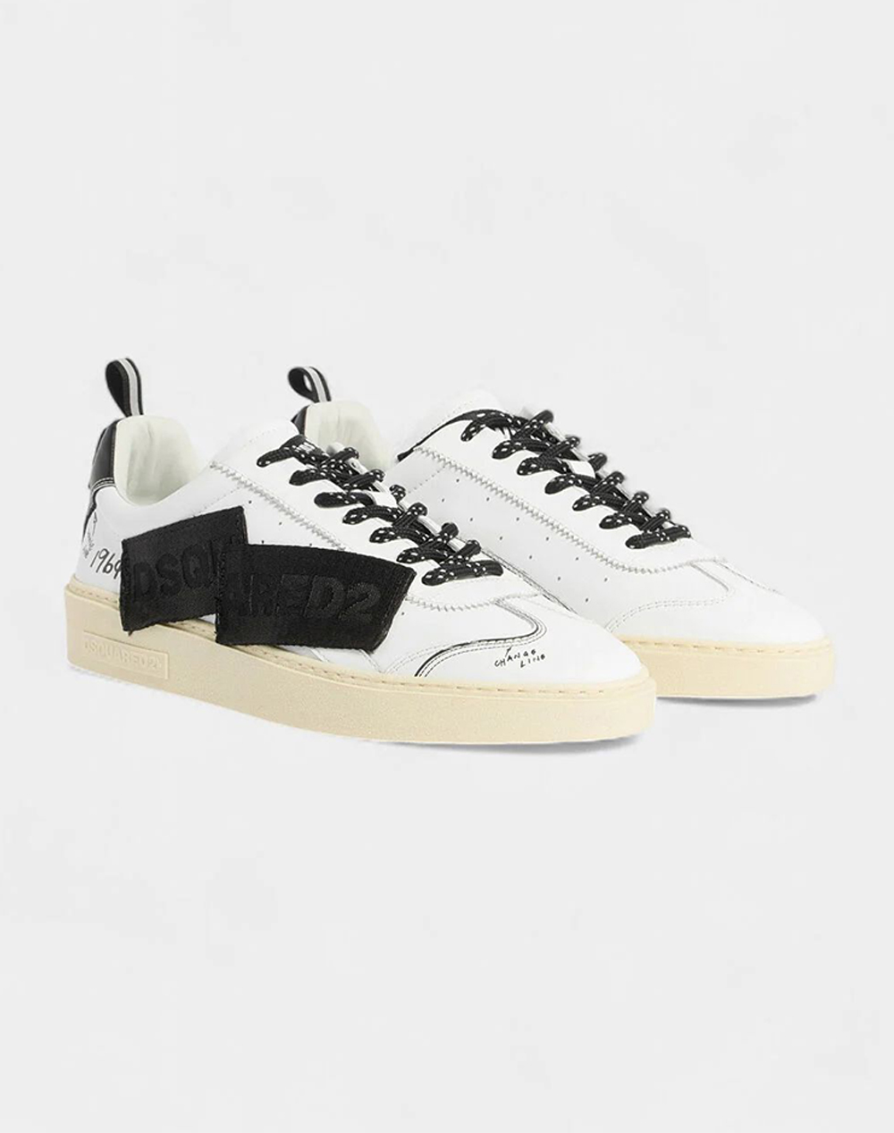 Dsquared2 Sneakers Snm048301508699-M072 Offwhite ανδρικά αθλητικά παπούτσια Politikos Shop Πολιτικός