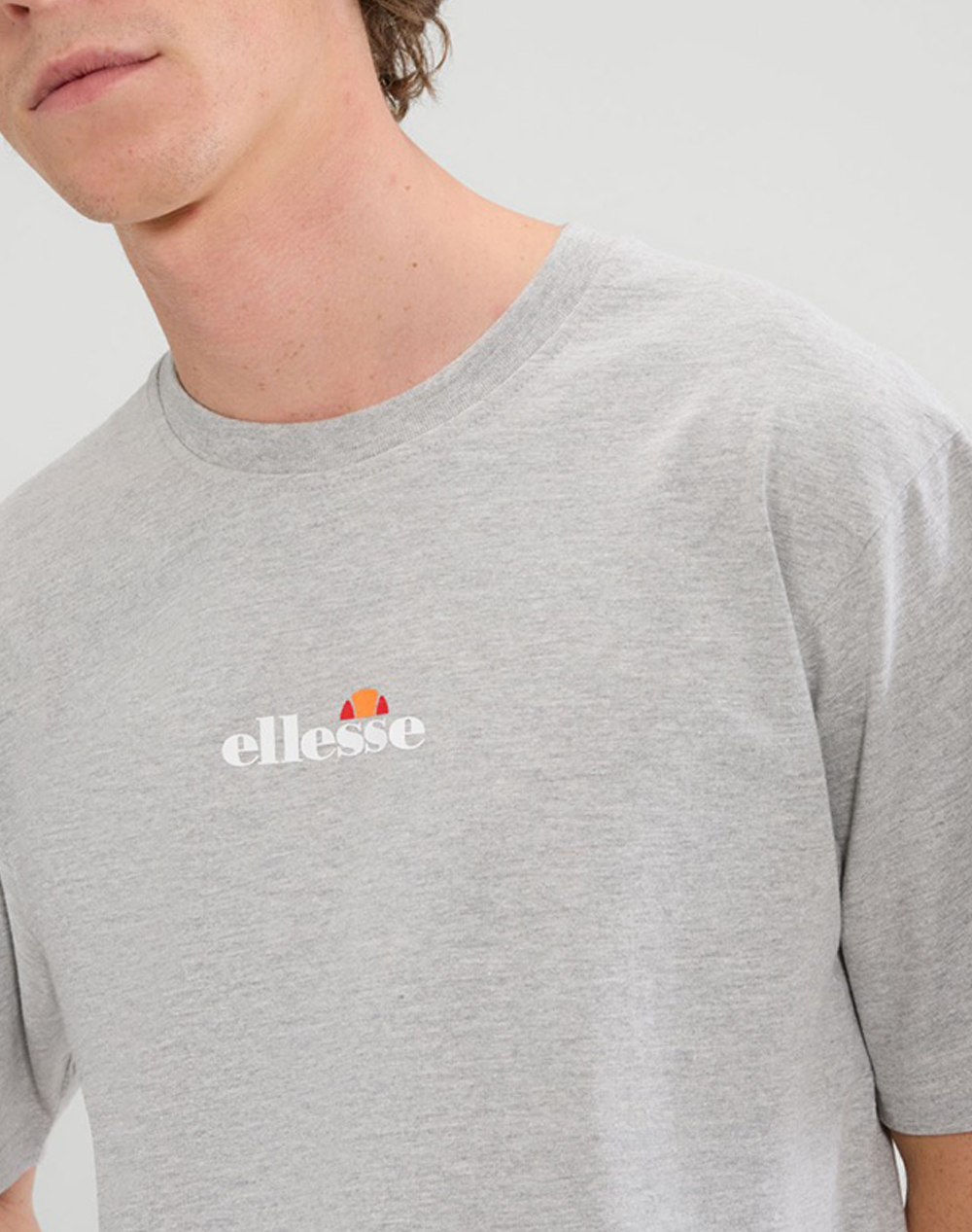 Ellesse Mens Fundamentals Ollio 2 Tee Μπλούζα Ανδρικό Shb23239-131 Lightgray ανδρικά ρούχα μπλούζες T-Shirt Politikos Shop Πολιτικός