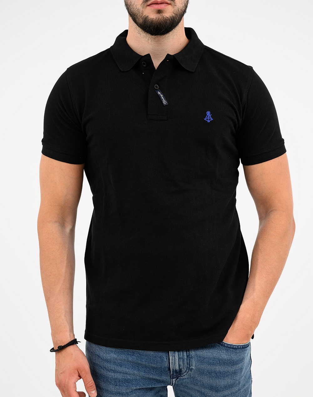 Explorer Μπλούζα Polo Basic Big 2621102001-Black Black ανδρικά ρούχα μπλούζες Politikos Shop Πολιτικός