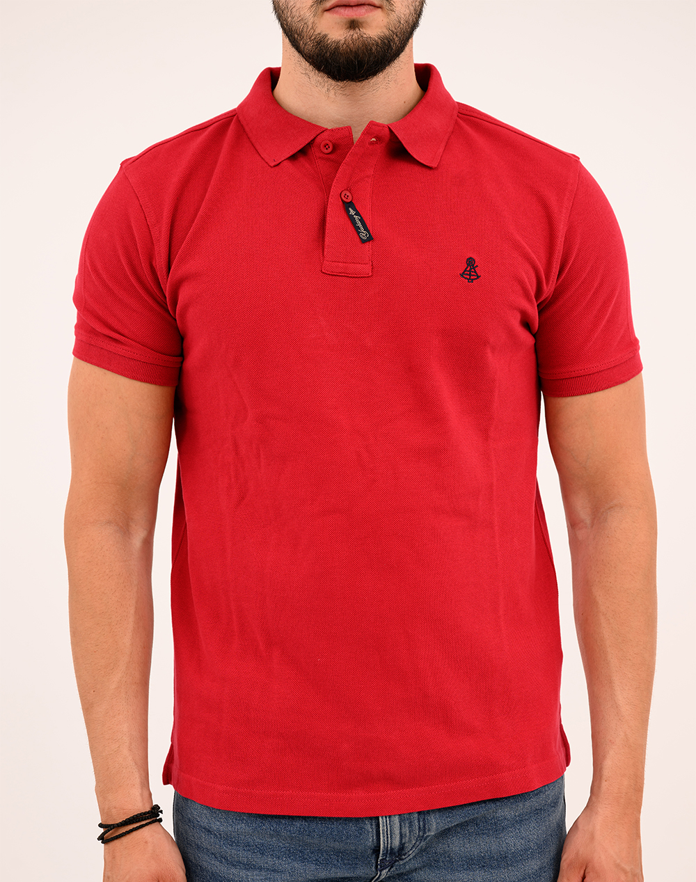 Explorer Μπλούζα Polo Basic Big 2621102001-Cherry Firered ανδρικά ρούχα μπλούζες Politikos Shop Πολιτικός
