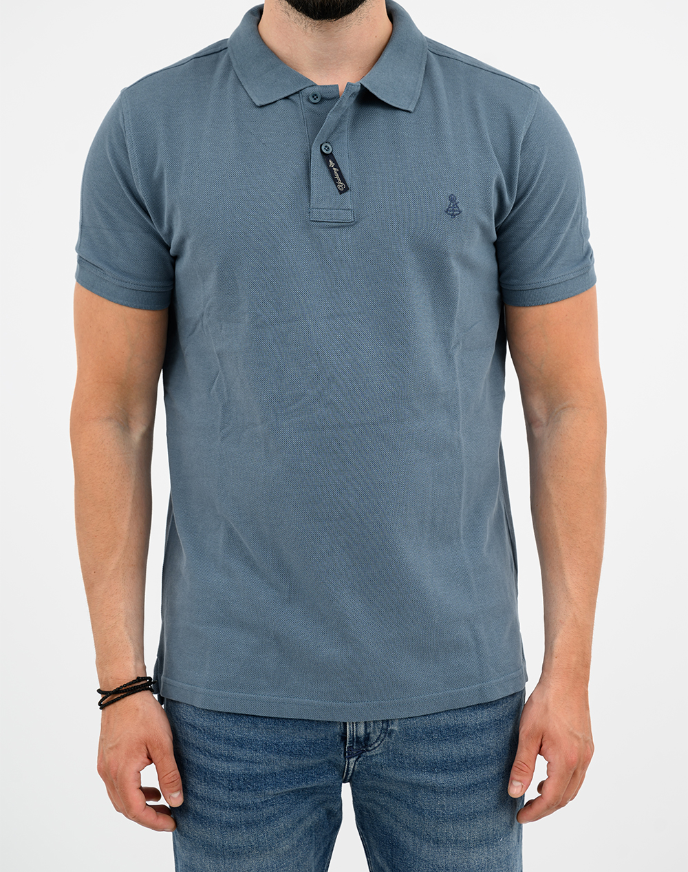 Explorer Μπλούζα Polo Basic Big 2621102001-Air Force Steelblue ανδρικά ρούχα μπλούζες Politikos Shop Πολιτικός