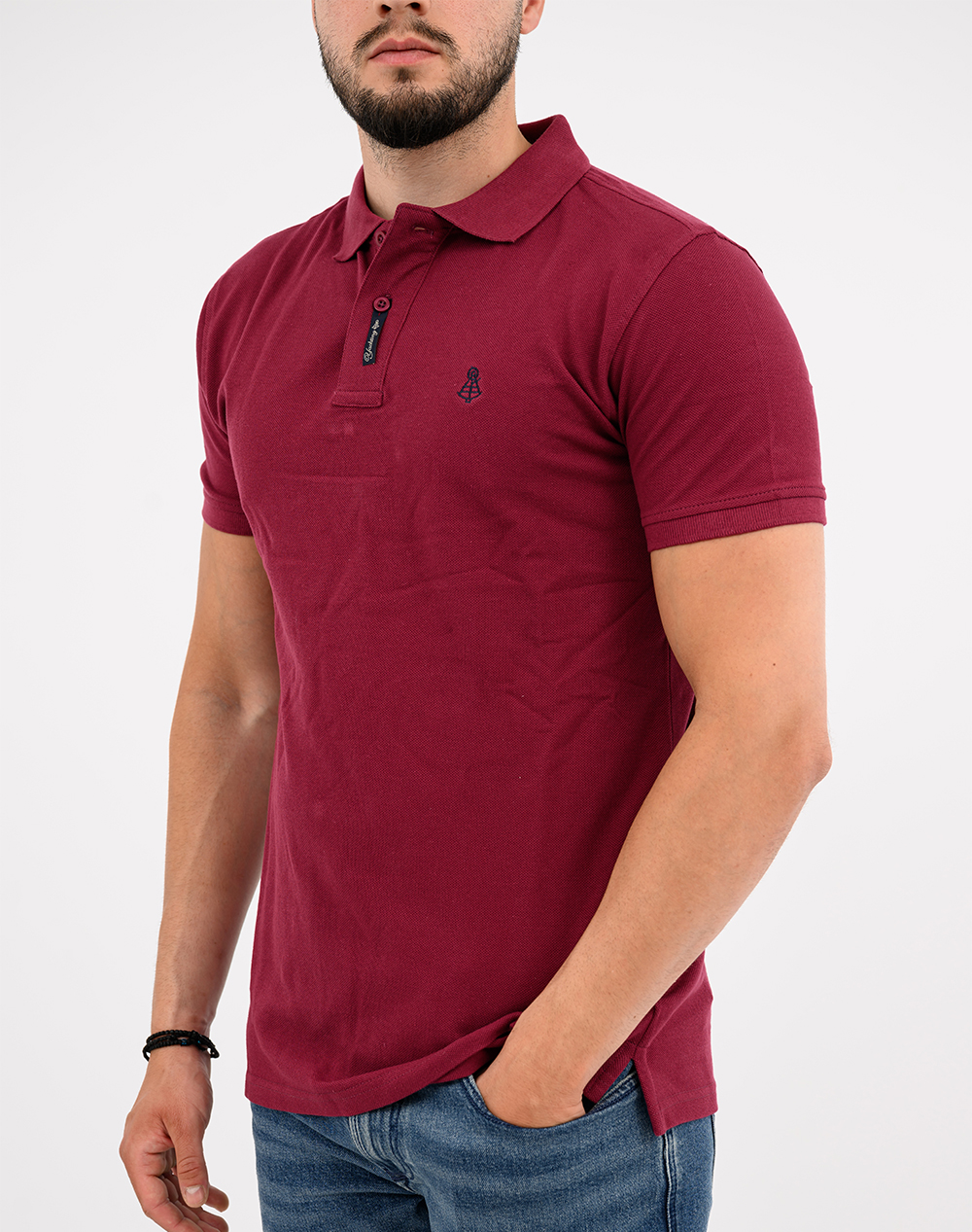 EXPLORER ΜΠΛΟΥΖΑ POLO BASIC 2621102000-BURGUNDY Bordeux