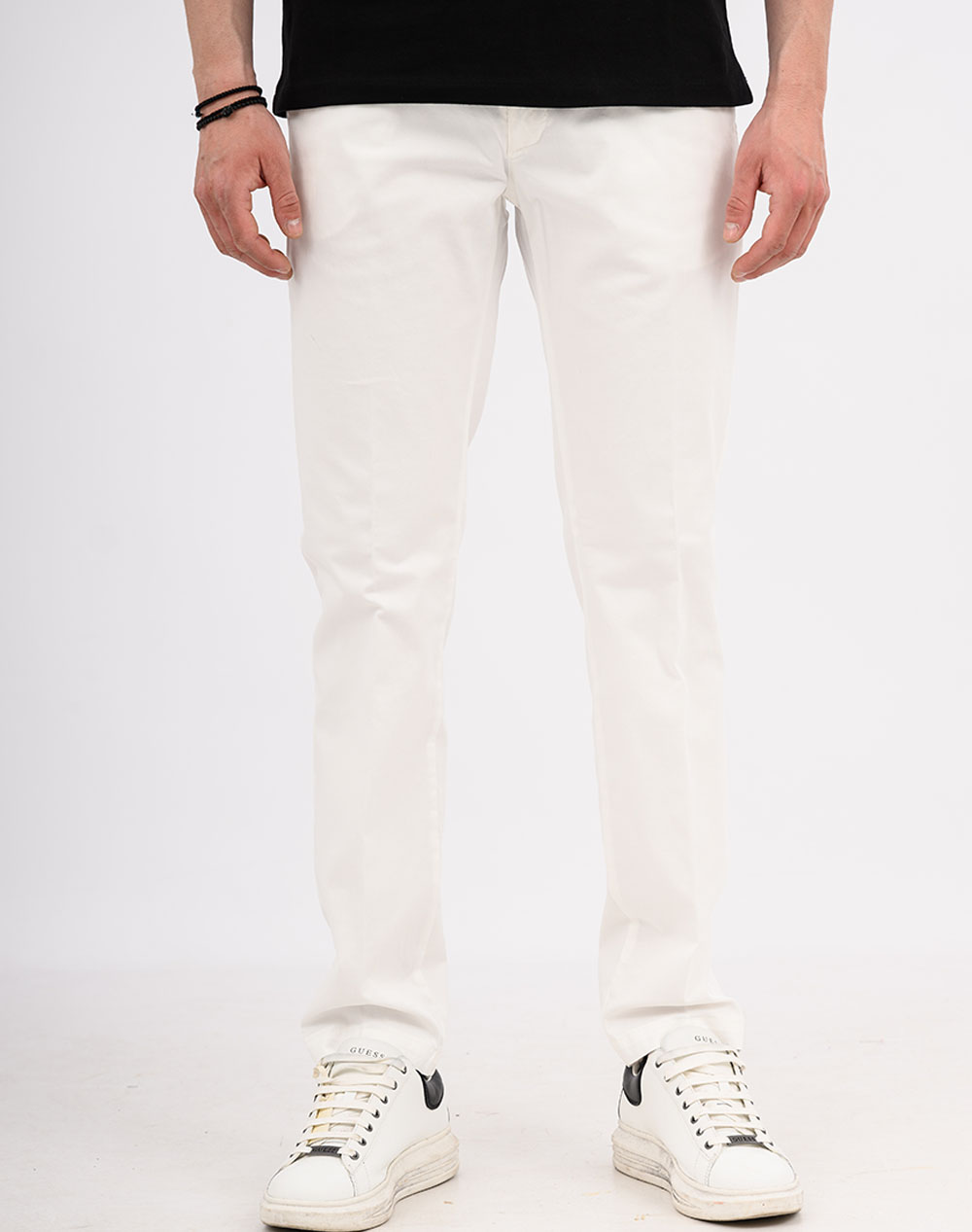 Four Ten Chino Παντελόνι T910100003-150 White ανδρικά ρούχα παντελόνια Chinos Politikos Shop Πολιτικός