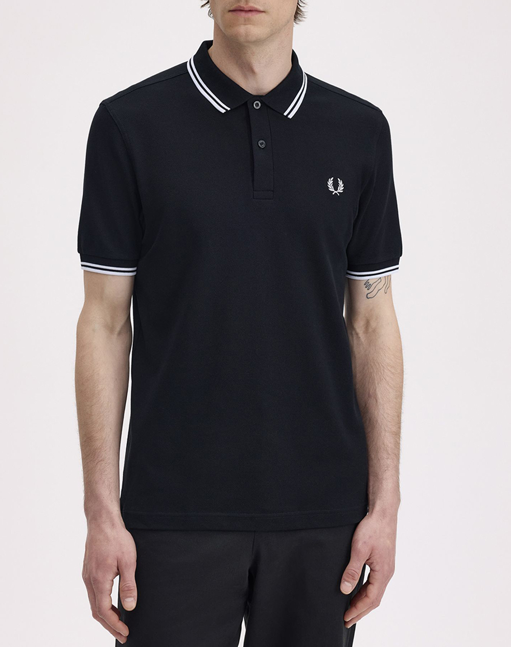 Fred Perry Μπλούζες M3600-350 Black ανδρικά ρούχα μπλούζες Polo Politikos Shop Πολιτικός
