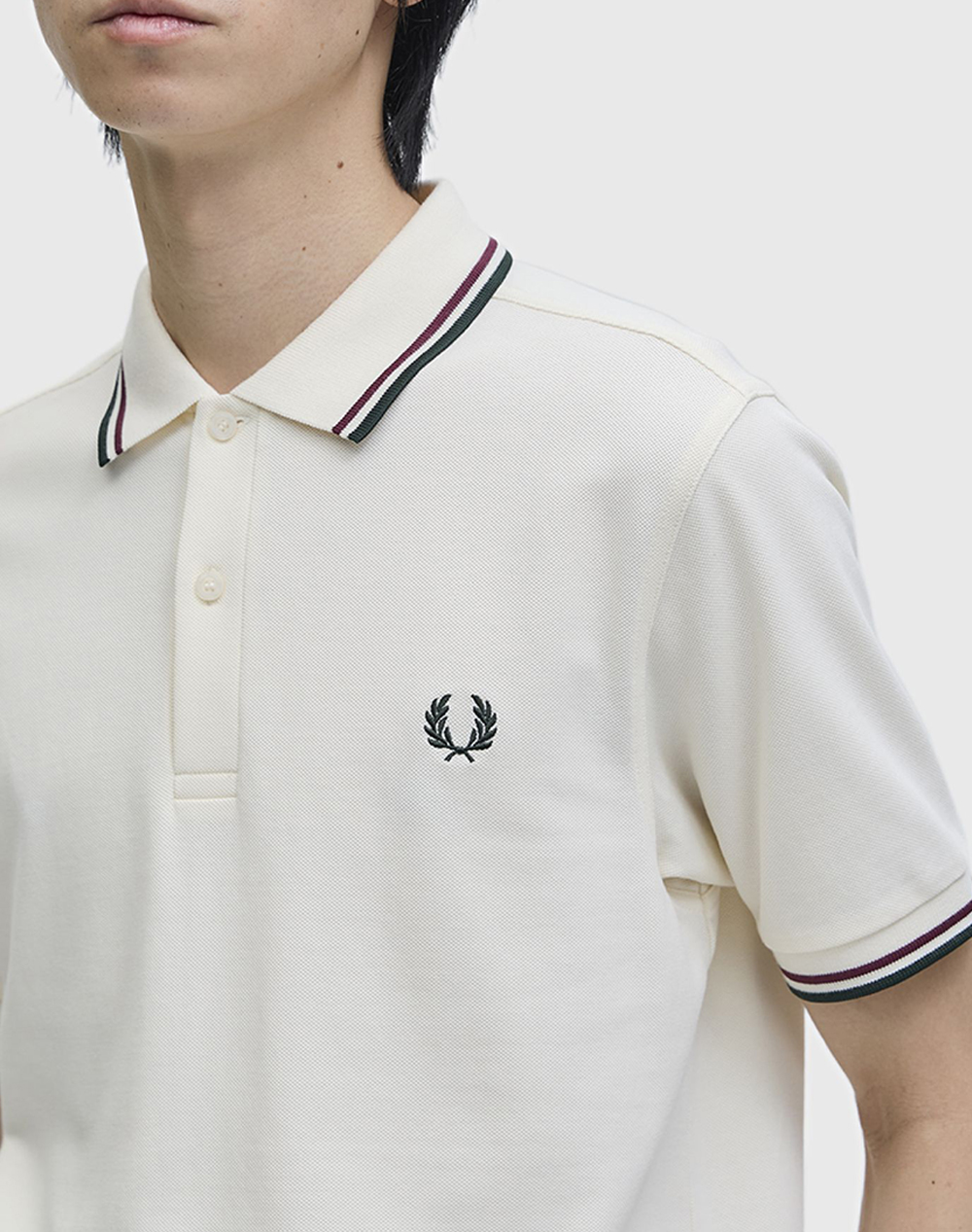 Fred Perry Μπλούζες M3600-84A Ecru ανδρικά ρούχα μπλούζες Polo Politikos Shop Πολιτικός