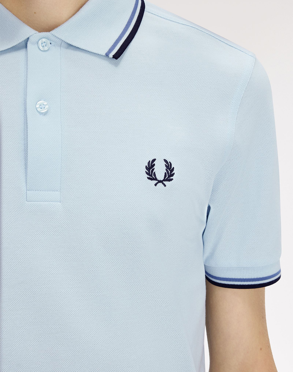 Fred Perry Μπλούζες M3600-96A Lightblue ανδρικά ρούχα μπλούζες Polo Politikos Shop Πολιτικός