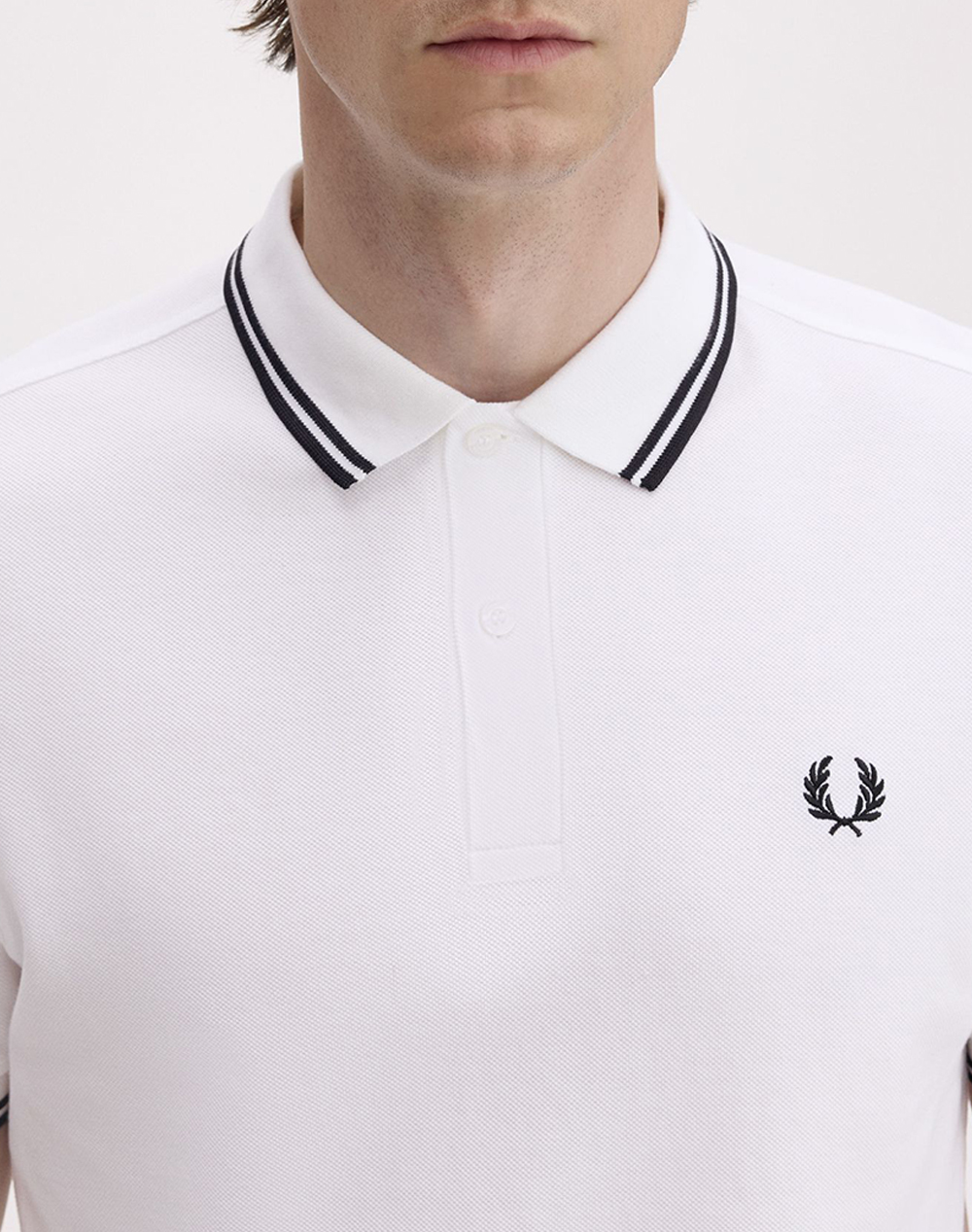 Fred Perry Μπλούζες M3600-200 White ανδρικά ρούχα μπλούζες Polo Politikos Shop Πολιτικός