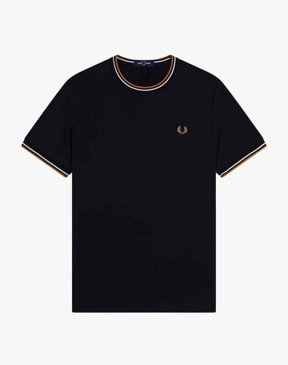 Fred Perry Μπλούζες M1588-P69 Black ανδρικά ρούχα μπλούζες T-Shirt Politikos Shop Πολιτικός