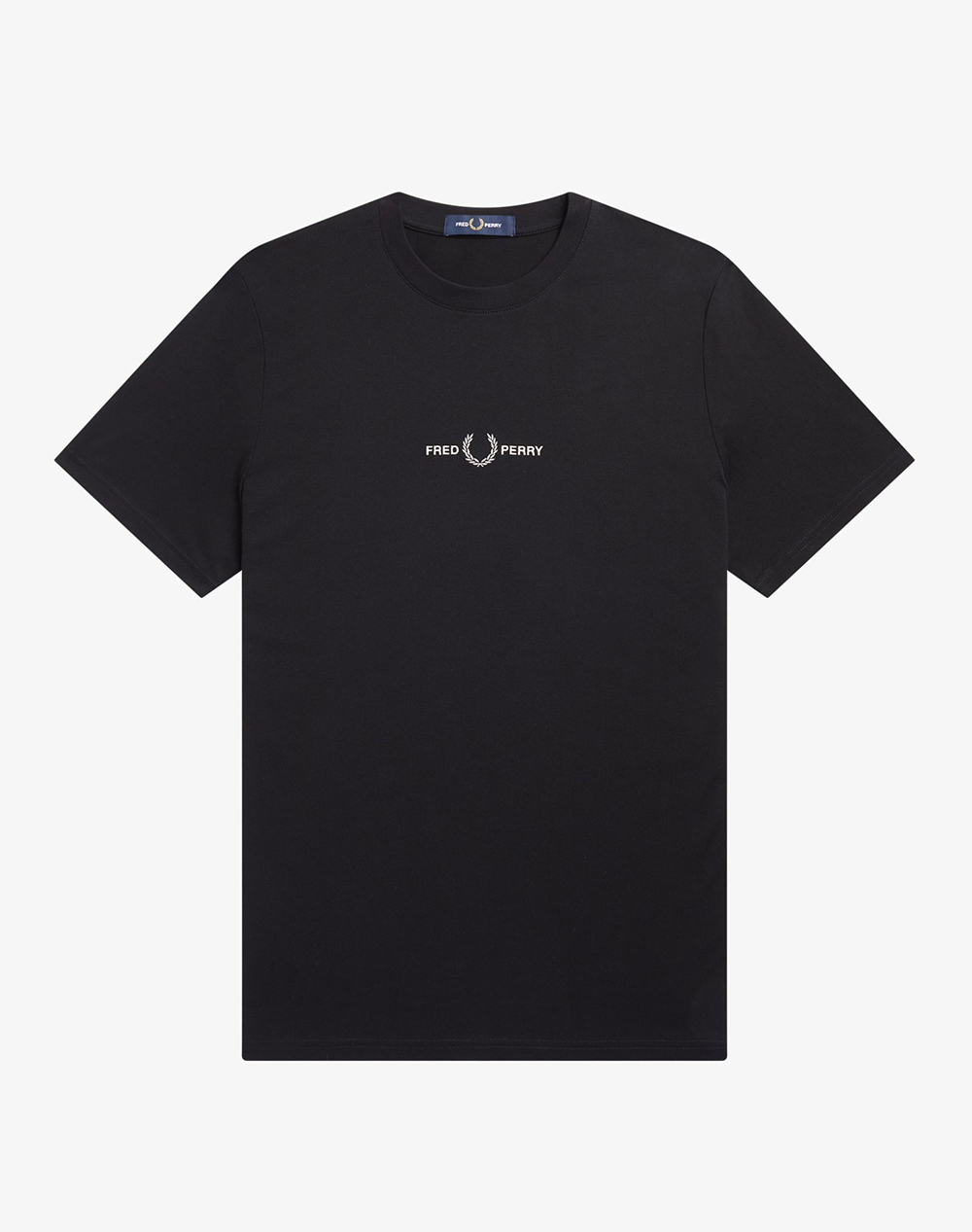 Fred Perry Μπλούζες M4580-102 Jetblack ανδρικά ρούχα μπλούζες T-Shirt Politikos Shop Πολιτικός