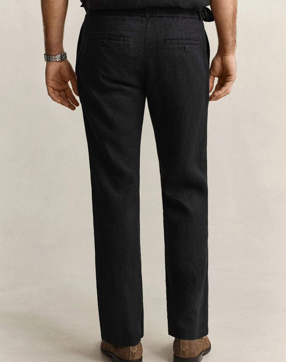 GANT ΠΑΝΤΕΛΟΝΙ REG LINEN DS PANTS REG LINEN DS PANTS 3G1504040-5 Black φωτογραφία