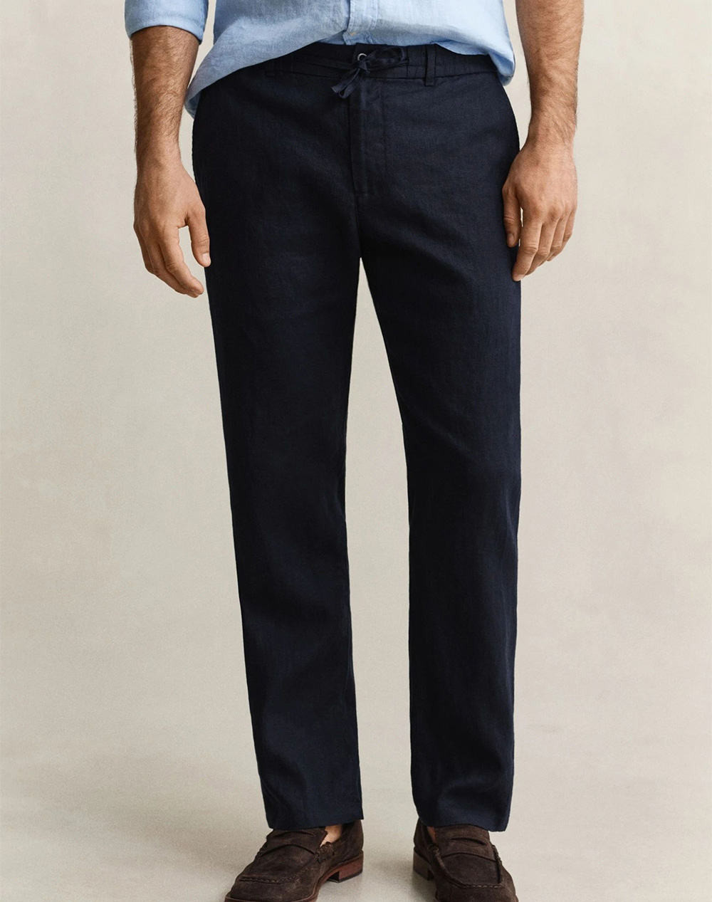 GANT GANT ΠΑΝΤΕΛΟΝΙ REG LINEN DS PANTS REG LINEN DS PANTS 3G1504040-433 DarkBlue
